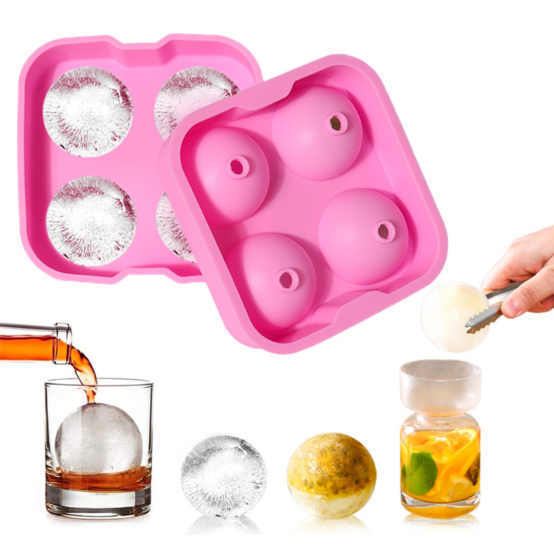 Silicone Round Ice Cube Tray 5