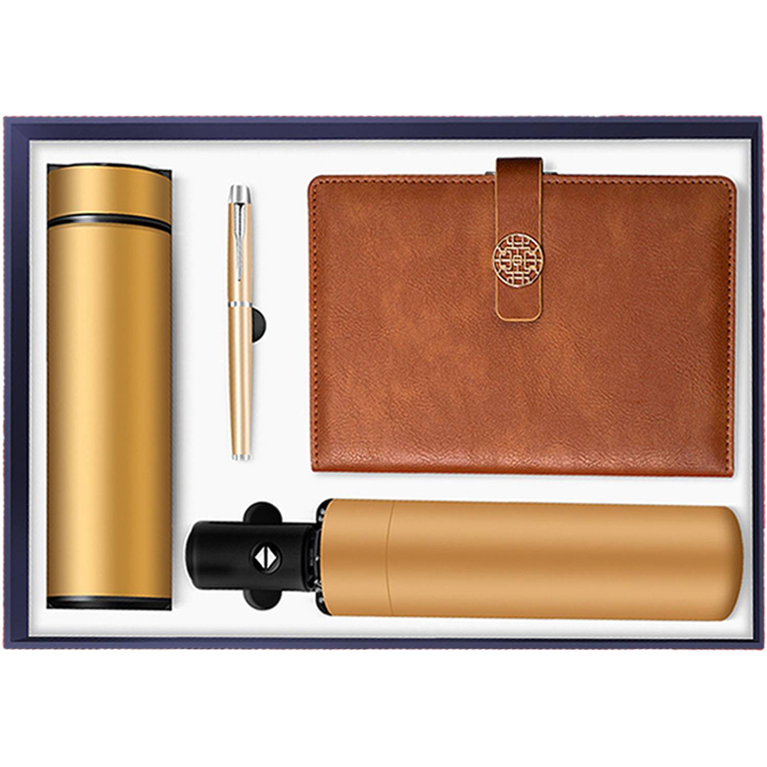 4PCS Notebook Tumbler Umbrella Pen Executive Gift Set 2
