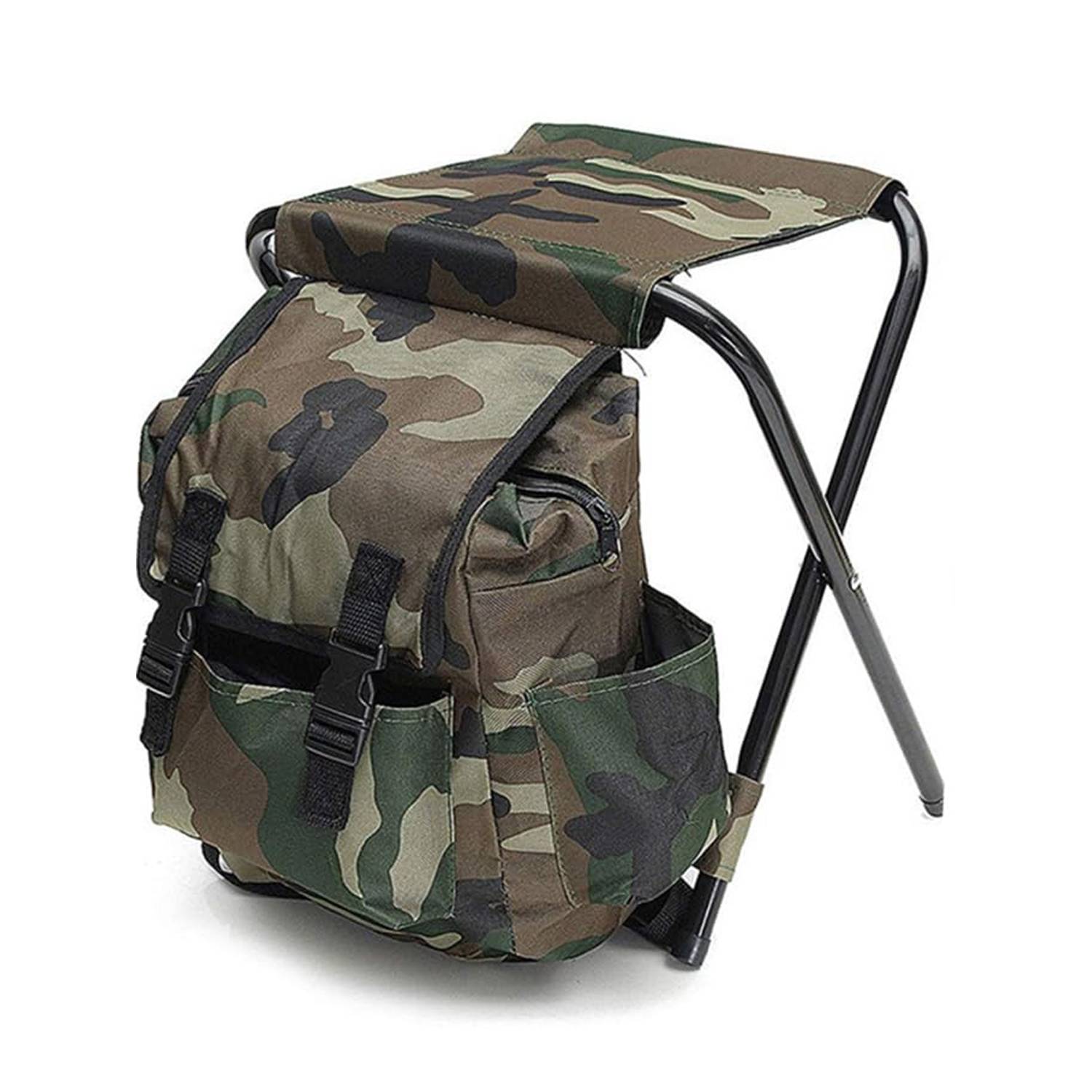 2-in-1 Outdoor Foldable Backpack w/ Chair 2