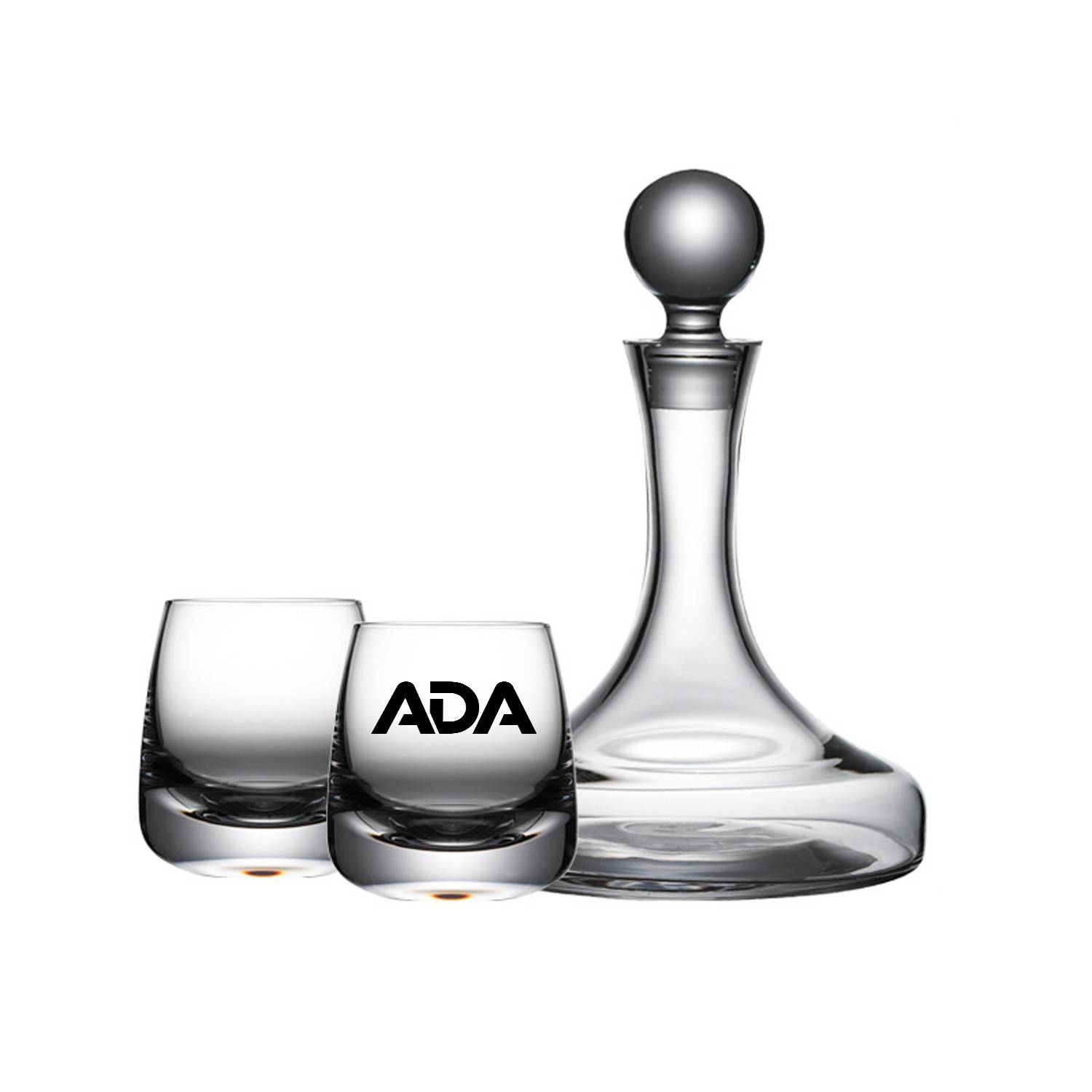 37oz Crystal Whiskey Decanter Set w/ 2 Glasses 10