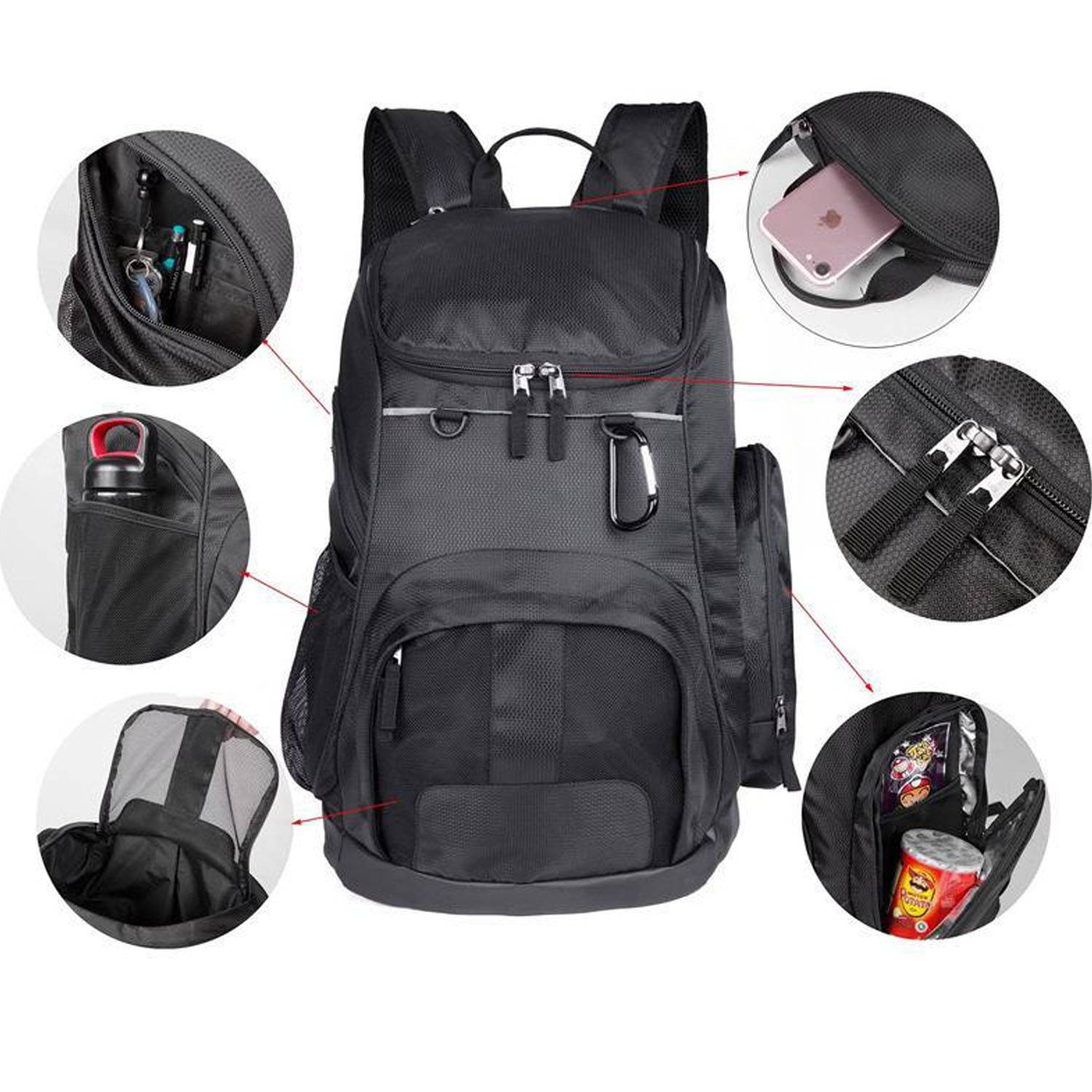 High-Capacity Basketball Multi-Functional Sports Backpack 2