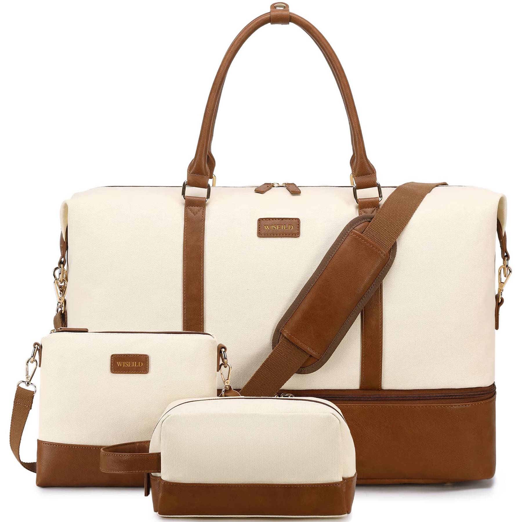 3in1 Polyester Travel Duffle Bag Set with Shoe Compartment 4