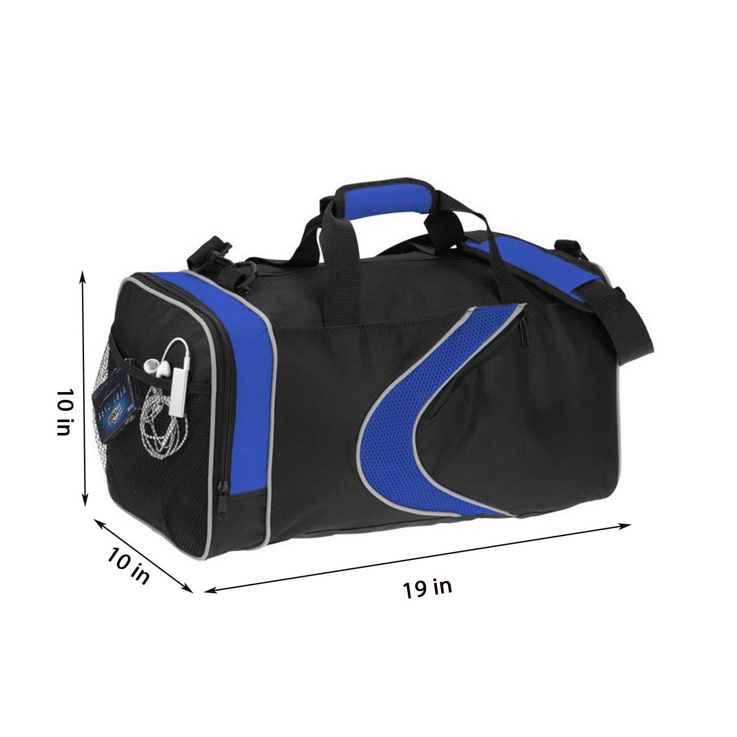 Two-Tone Polyester Wet Dry Separation Sports Duffel Bag 2