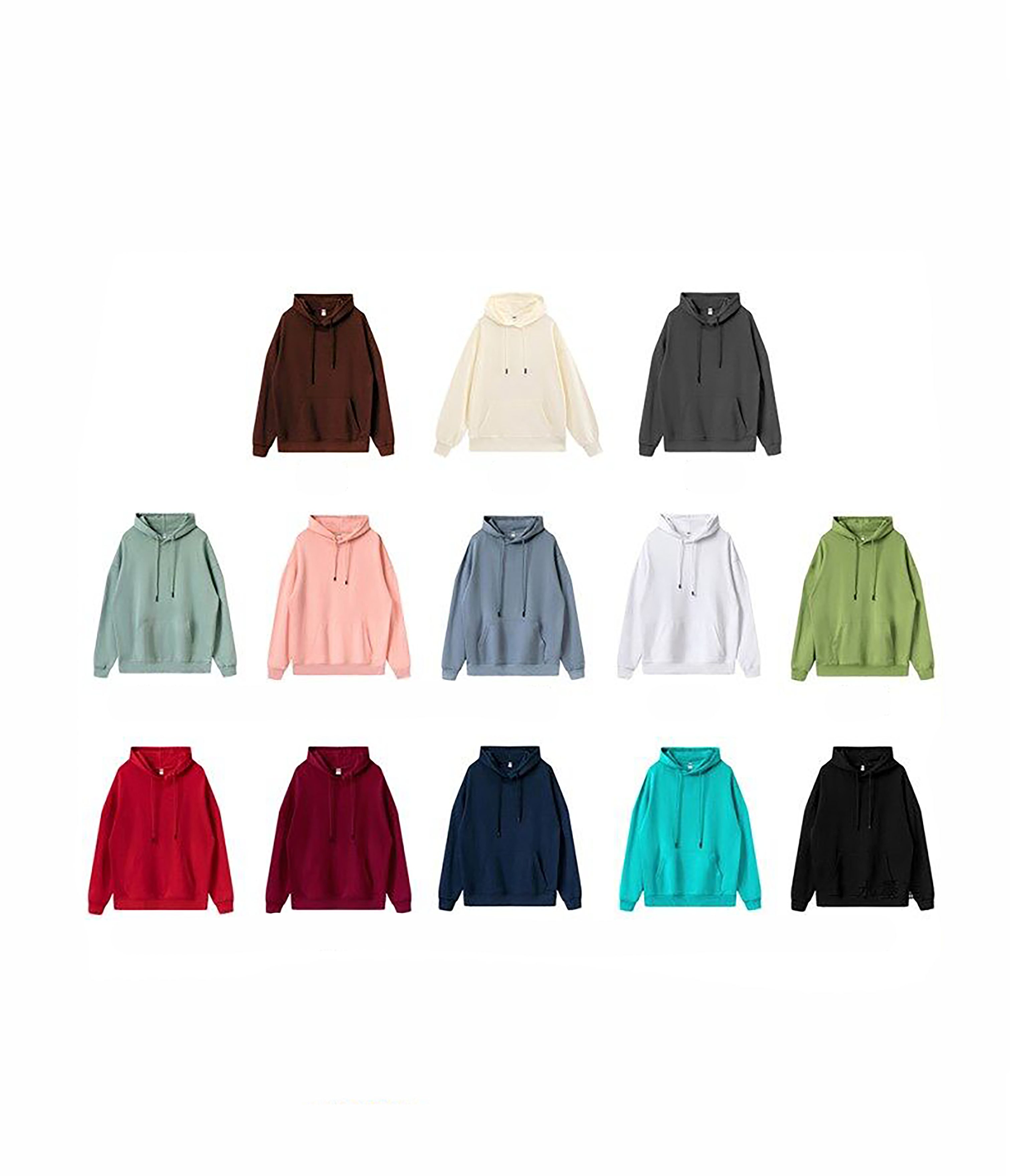 10.6oz 80%cotton20%polyester Heavyweight French Terry Hoodie 2