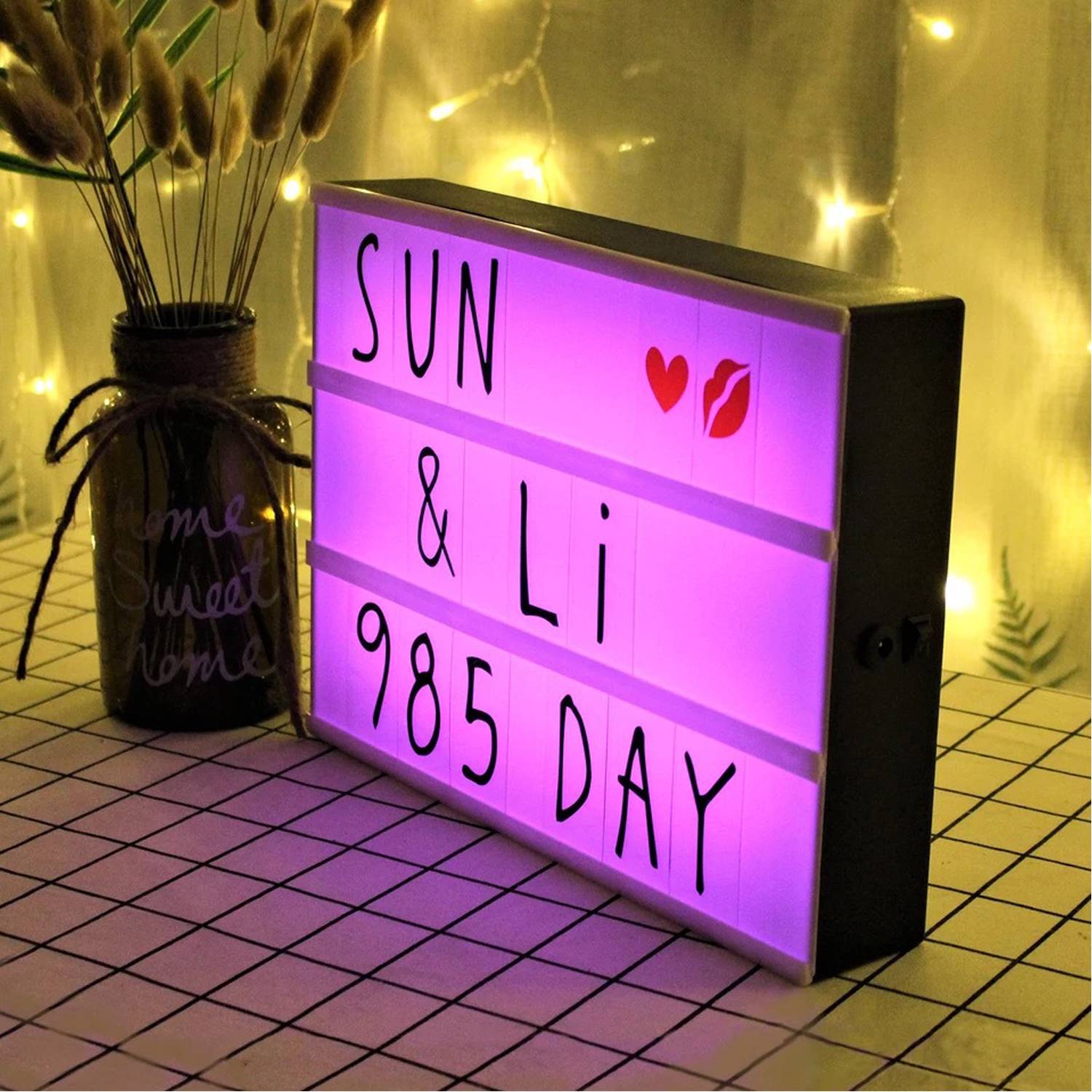 LED Light Box with 96 Letters & Numbers 2