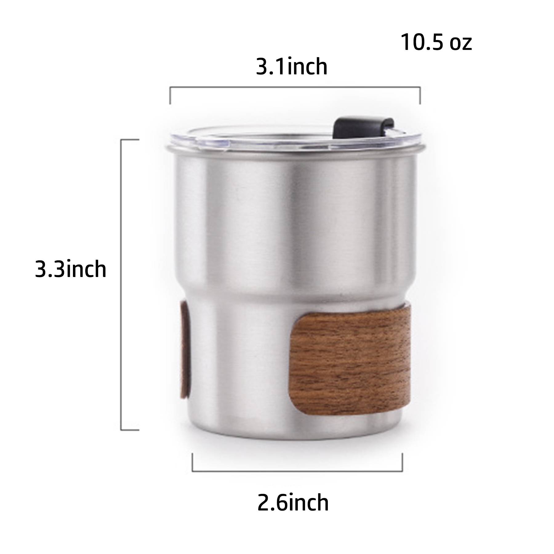 10.5oz Stainless Steel Ironing Camping Cup 1