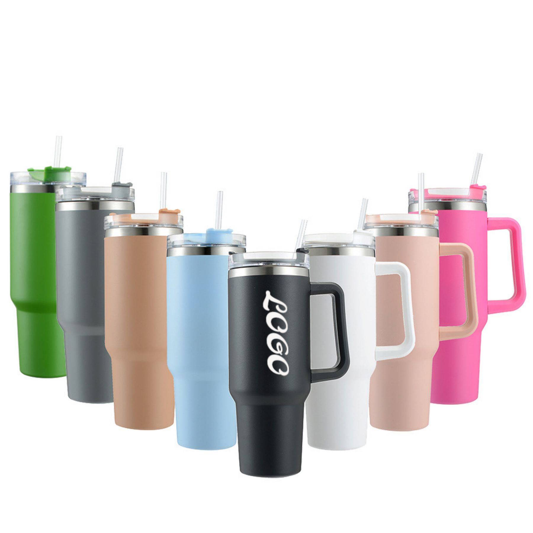 40 Oz Large Capacity Stainless Steel Car Cup With Handle 1