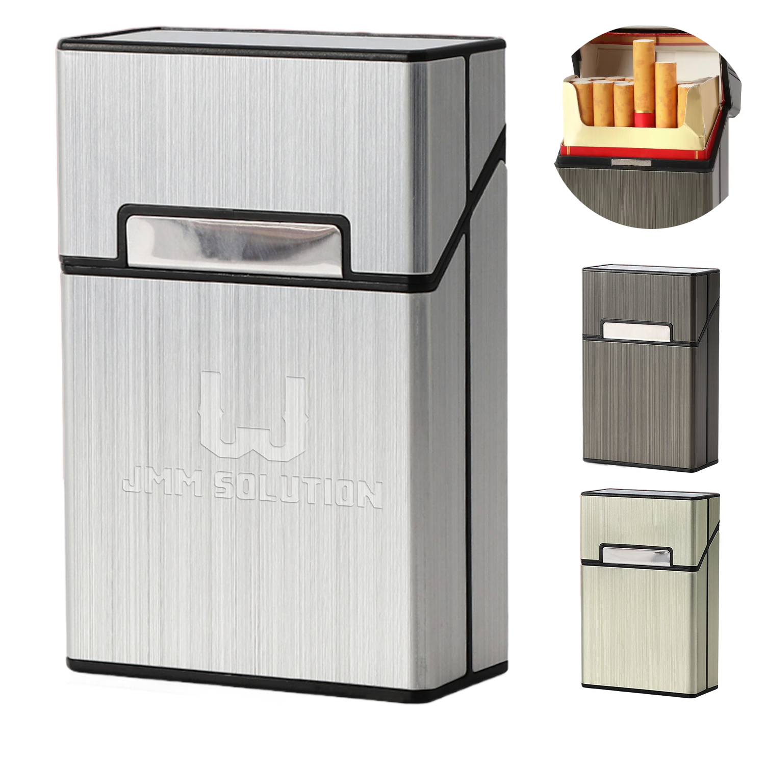 Portable Moisture-Proof 20-Cigarette Metal Case