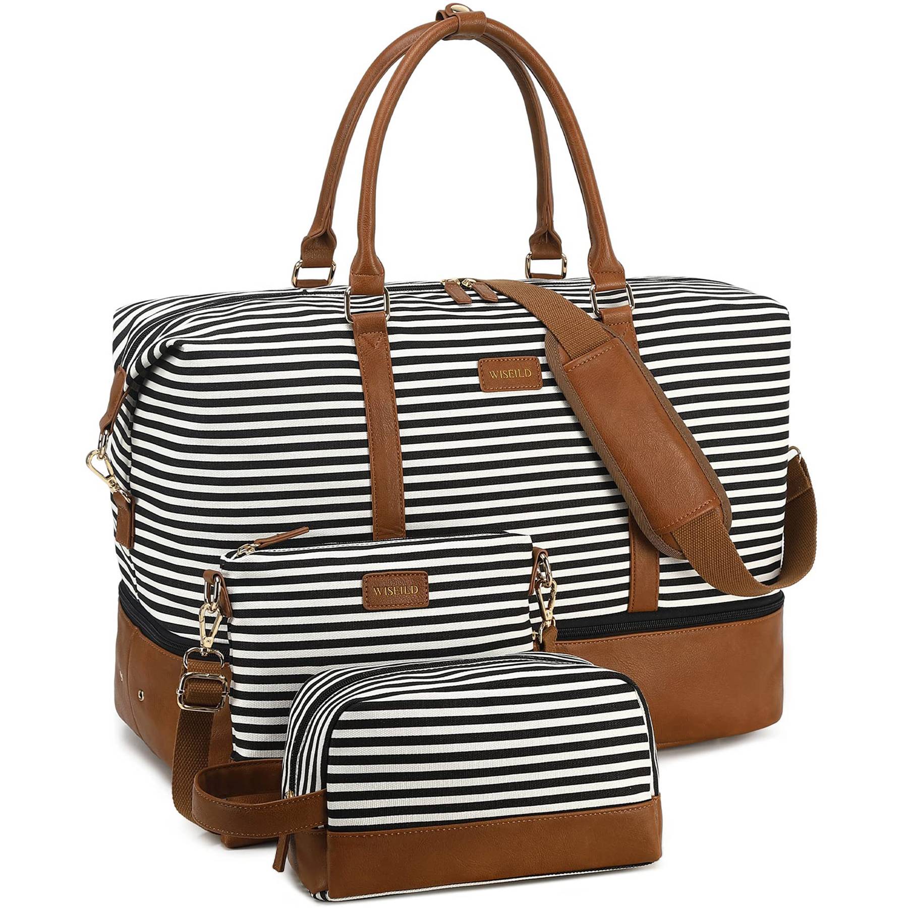 3in1 Polyester Travel Duffle Bag Set with Shoe Compartment 6