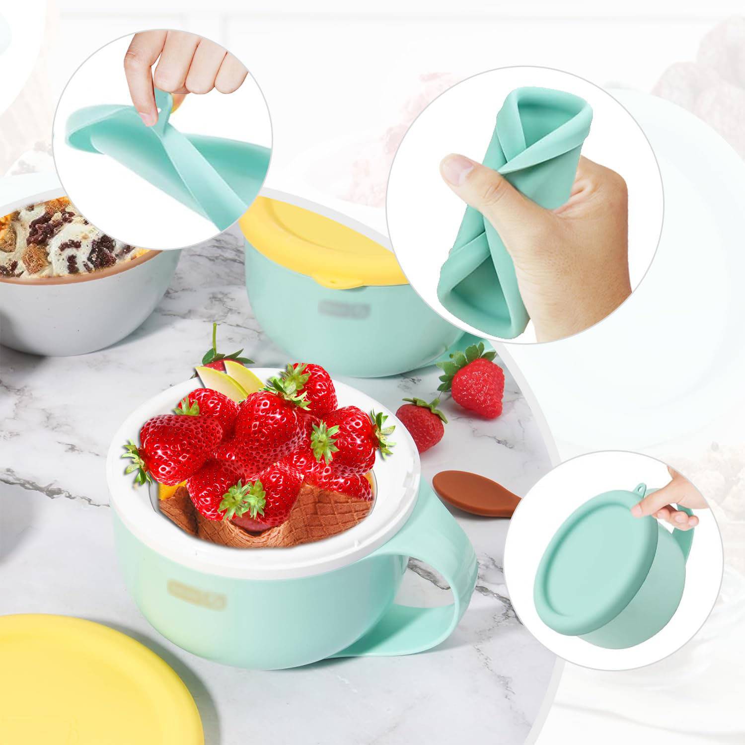 Circle Reusable Food-Grade Silicone Lid 9