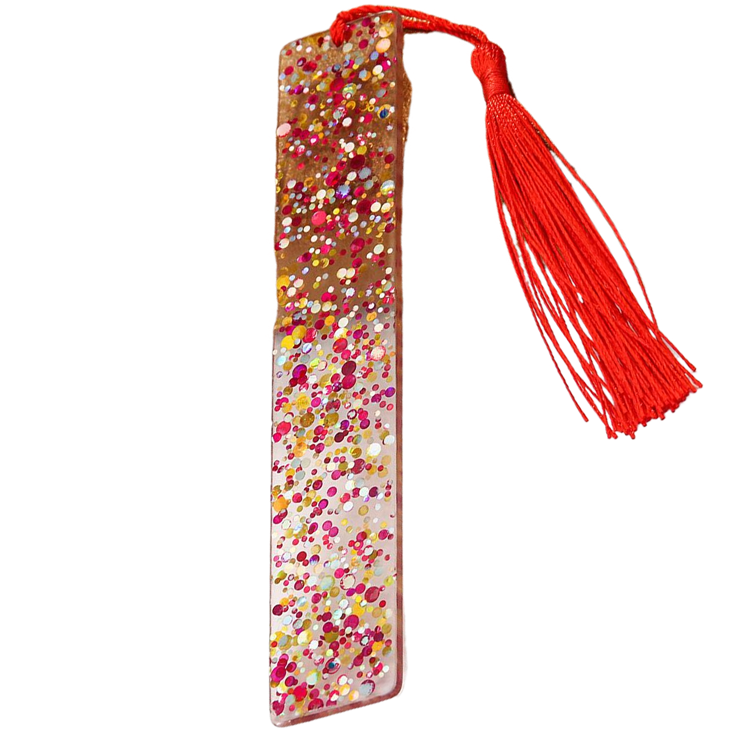 Glitter Rectangle Acrylic Tassel Bookmark 5
