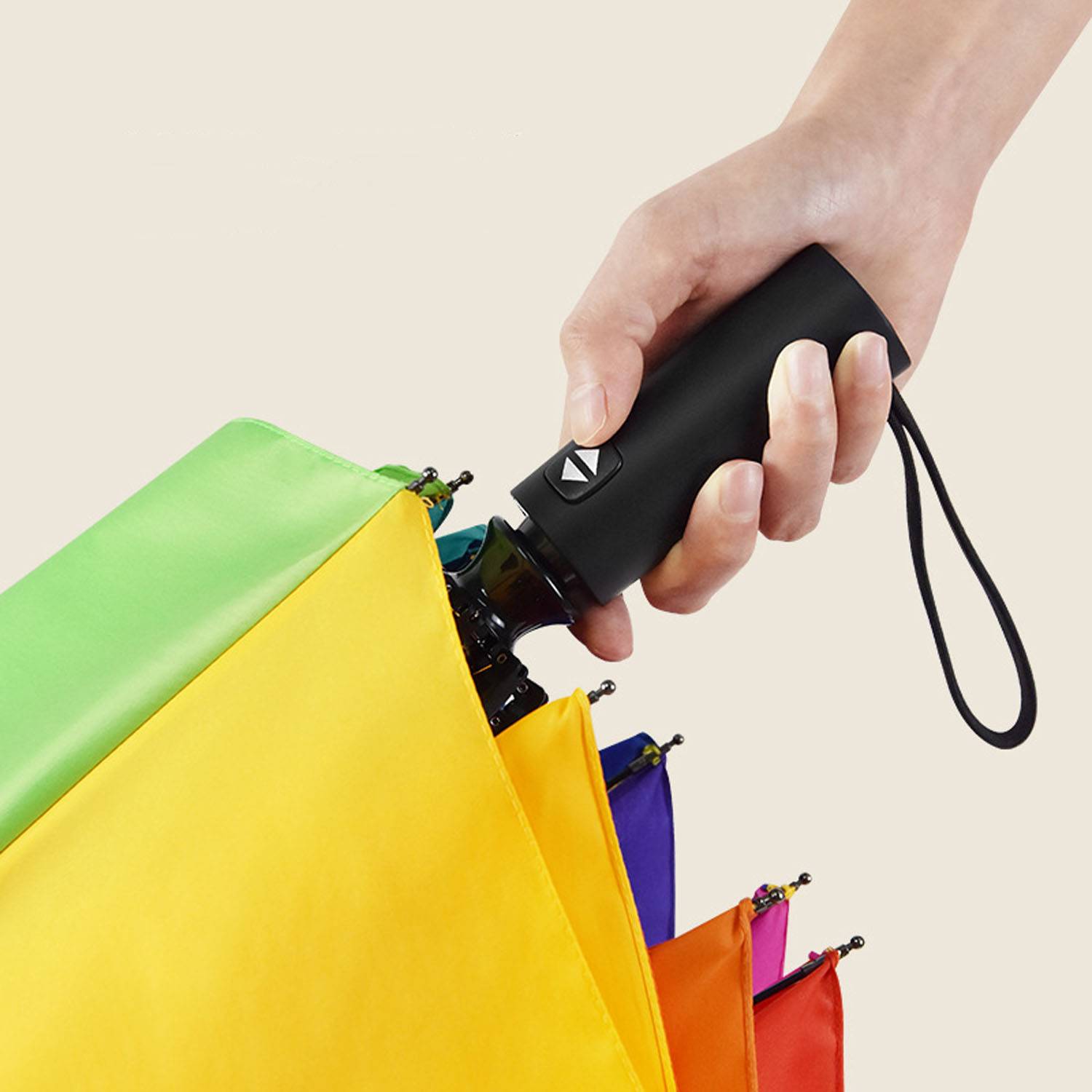 Automatic Windproof Folding Rainbow Umbrella 7