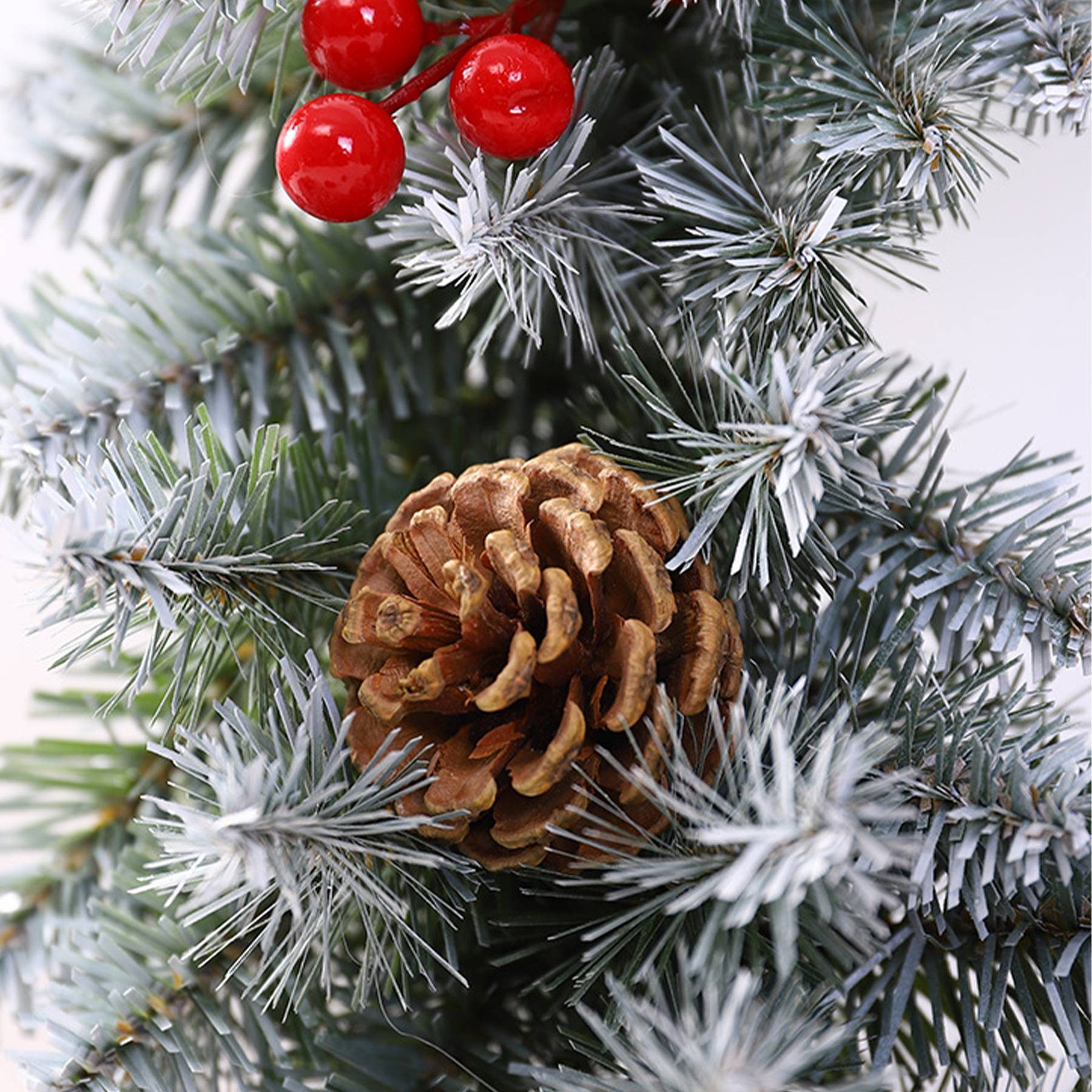 Festive Christmas Wreath with Pine Cones and Berries 5
