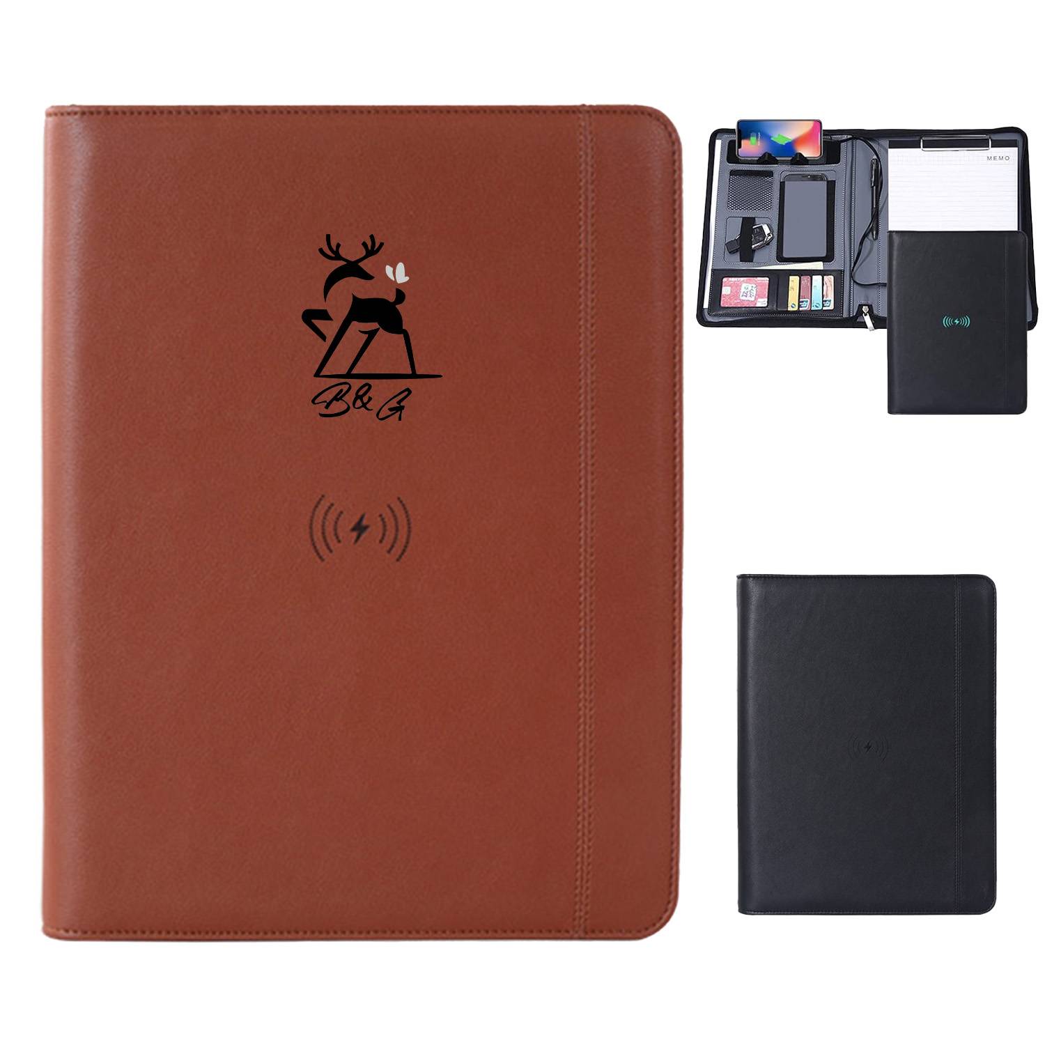 Notebook w/ Wireless Phone Charger