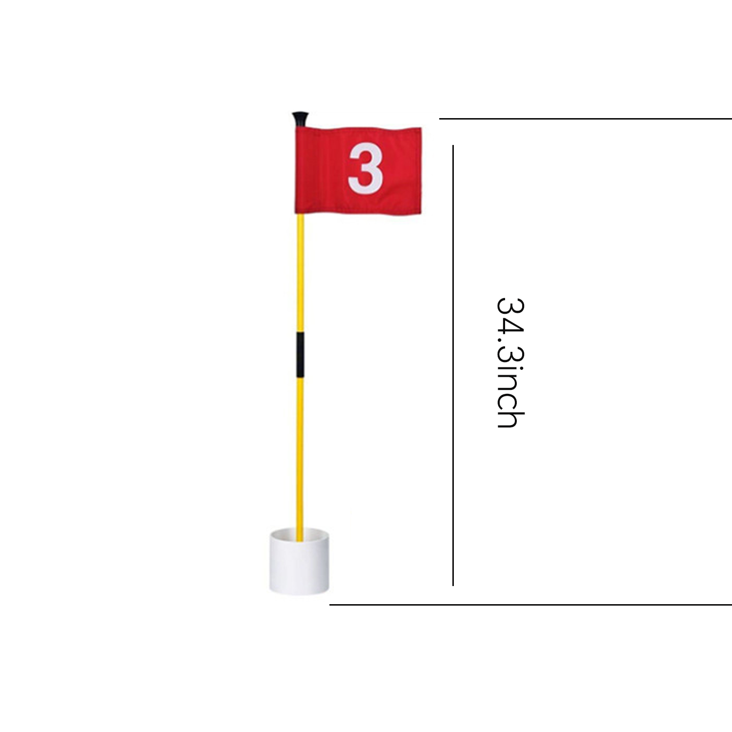 Golf Training Aid Putting Flag Hole Cup Set 8