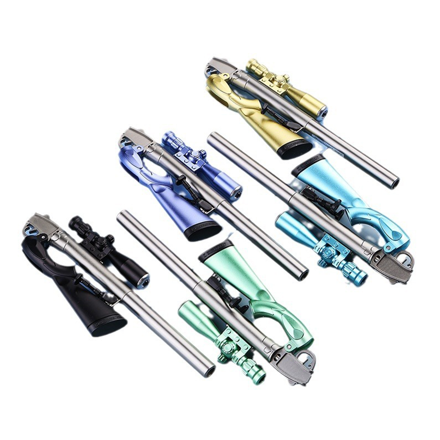 Sniper Rifle Black Gel Ink LED Light Pen 7