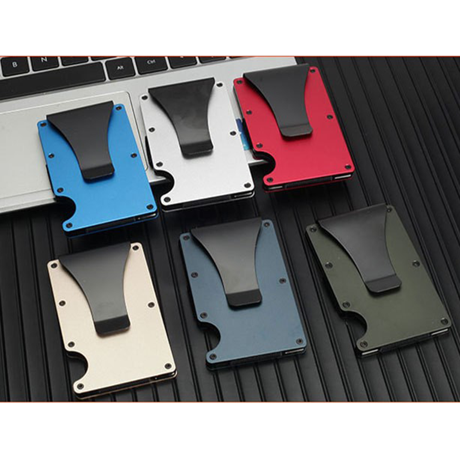 Slim Metal Wallet with Money clip 11