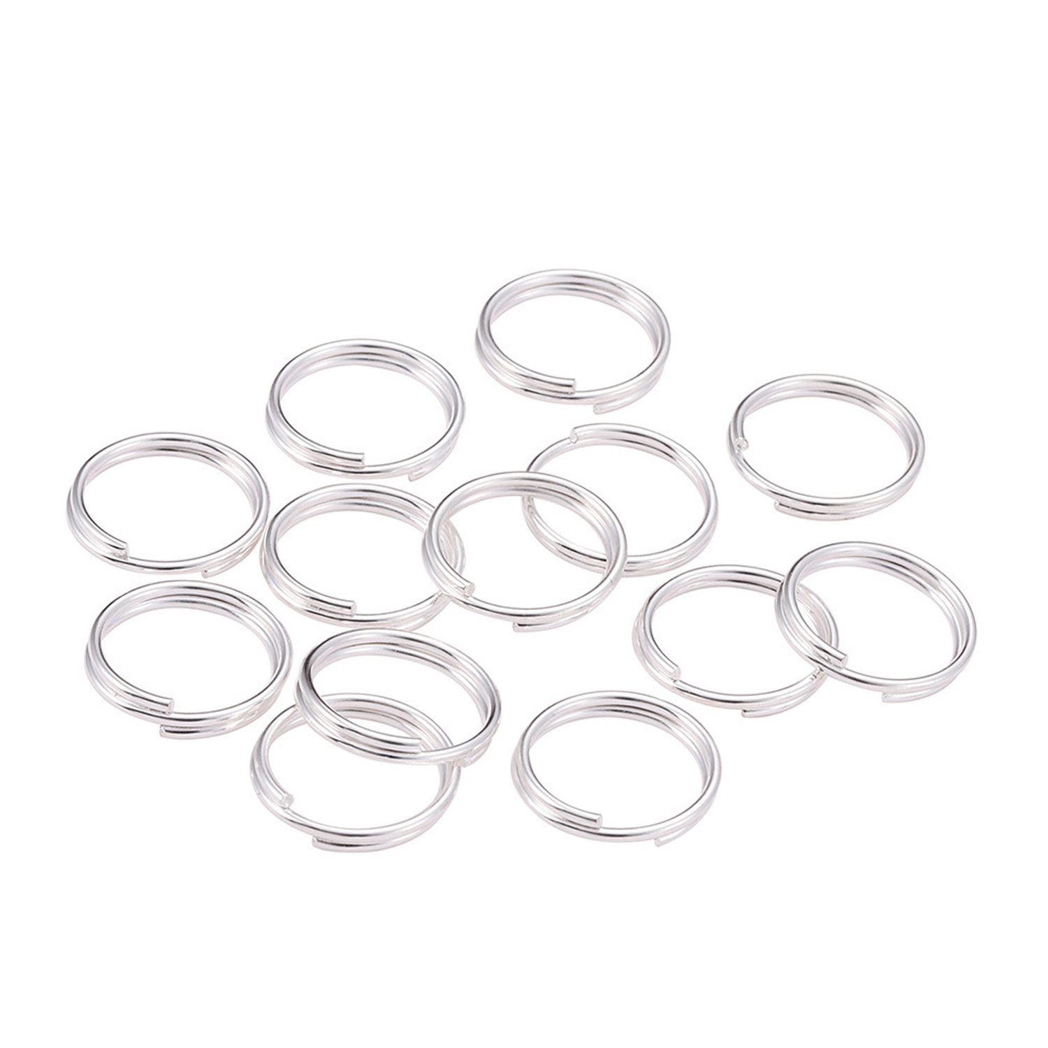 200PCS DIY Double Loop Metal Key Split Rings 7