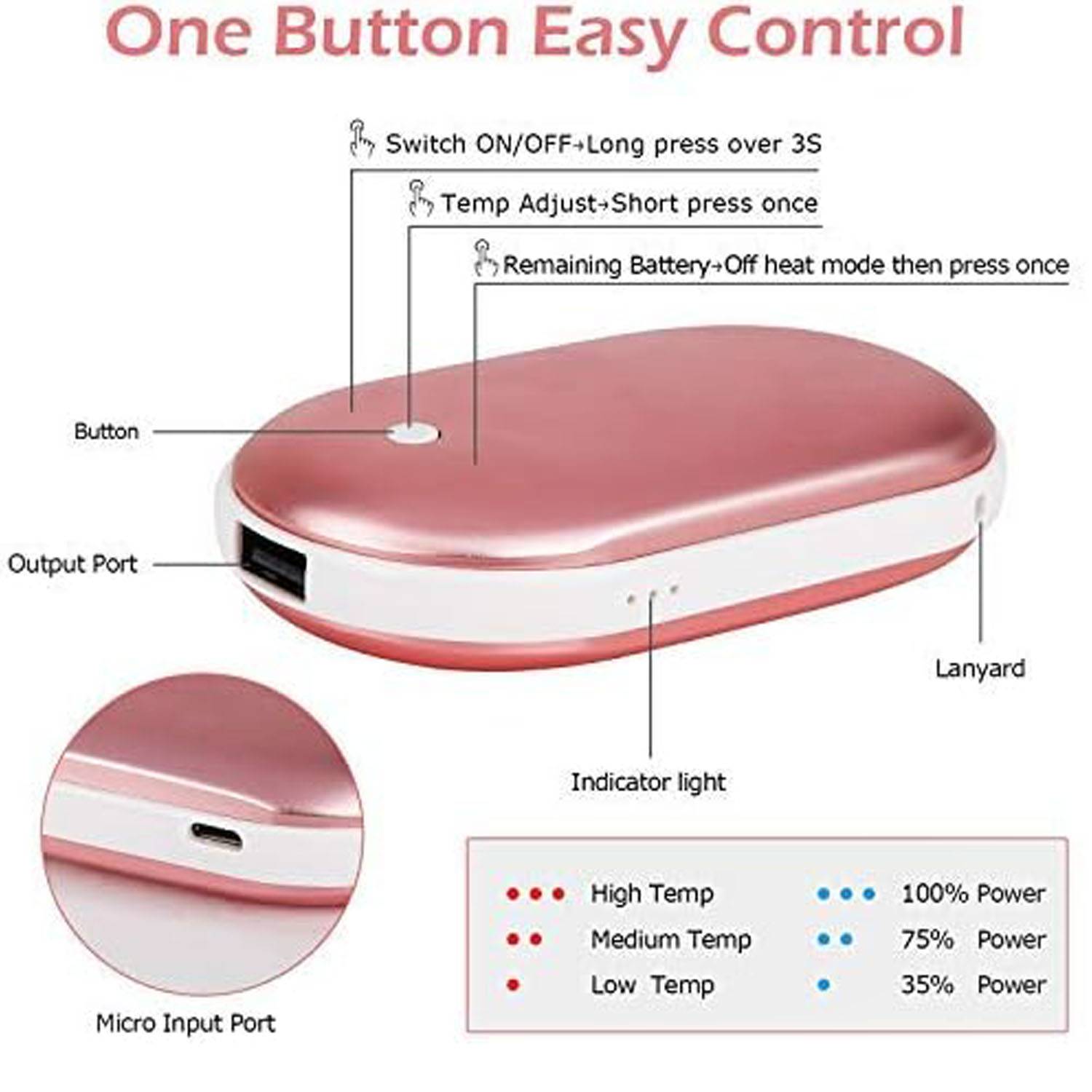 Large Capacity Hand Warmers And Mini-Charger Mobile Power 4