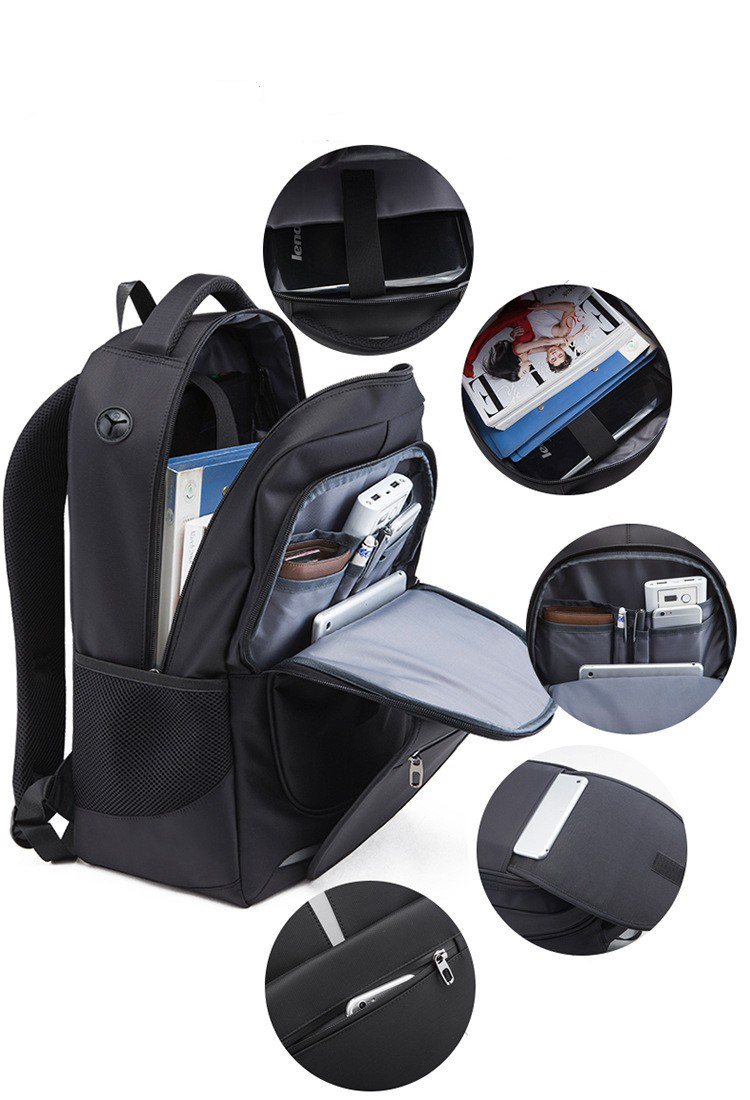 Slim Durable Canvas Laptop Backpack 8