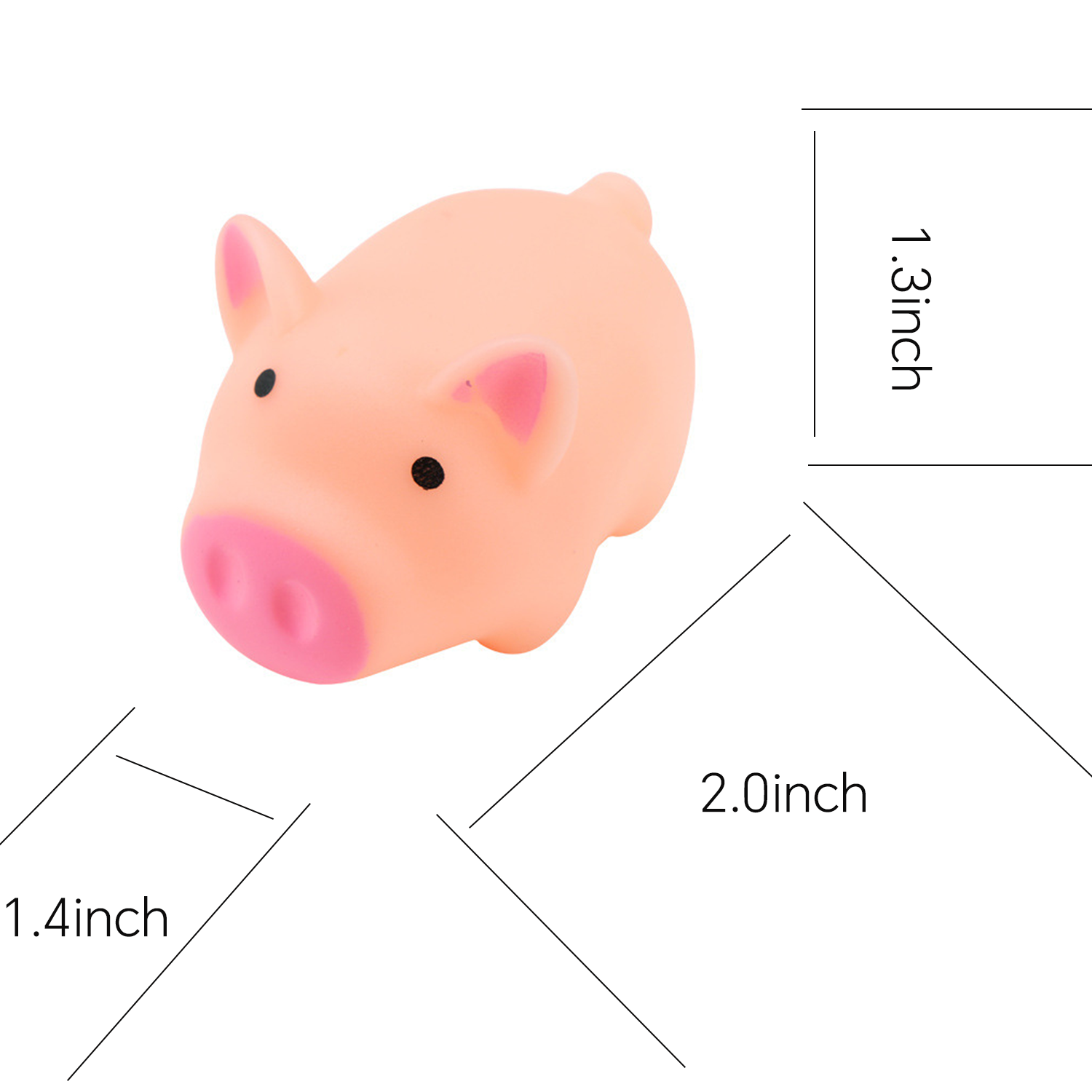 Toddler Soft Rubber Pig Squeeze Screaming Floating Bath Toy 6