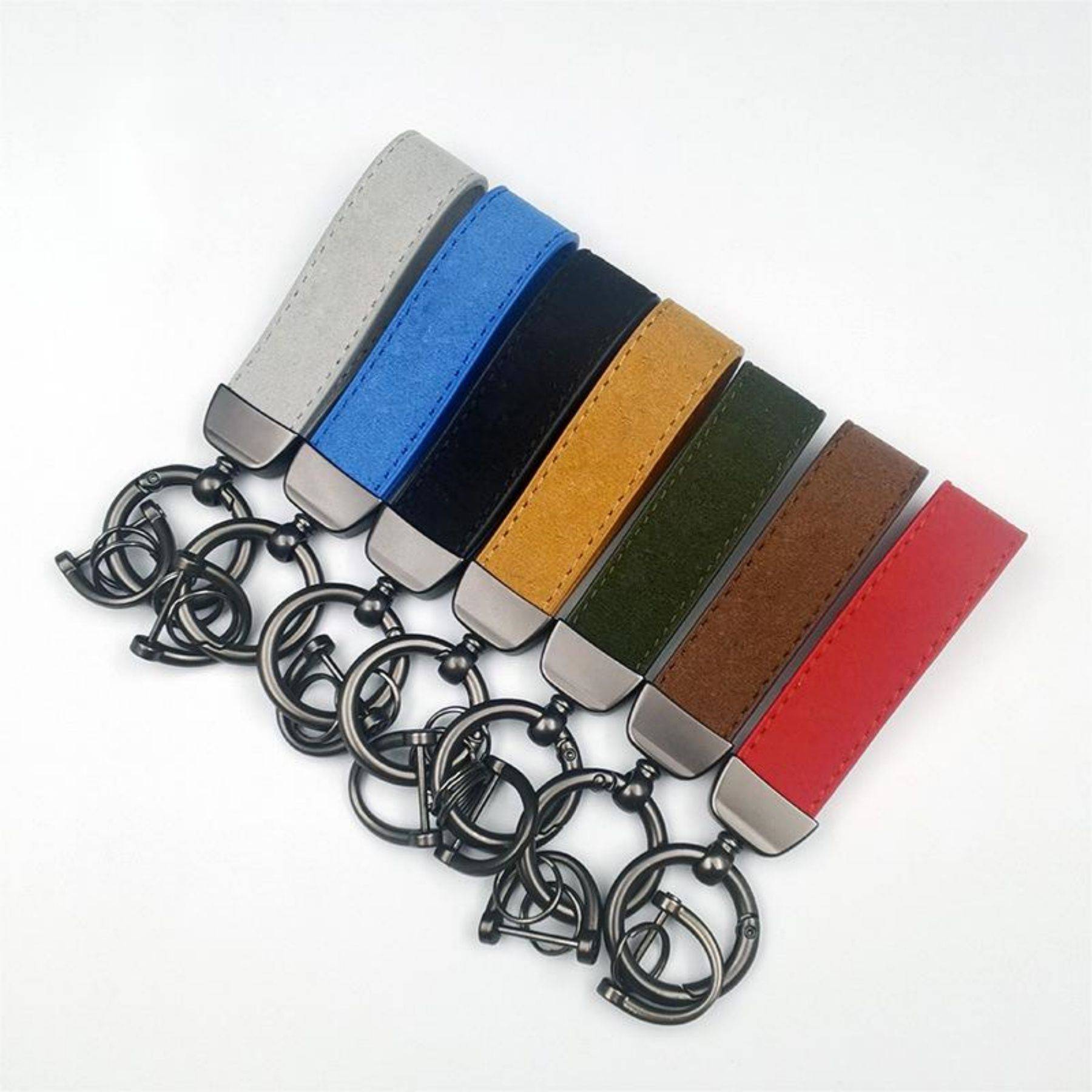 Universal Rotatable Leather Keychain 10