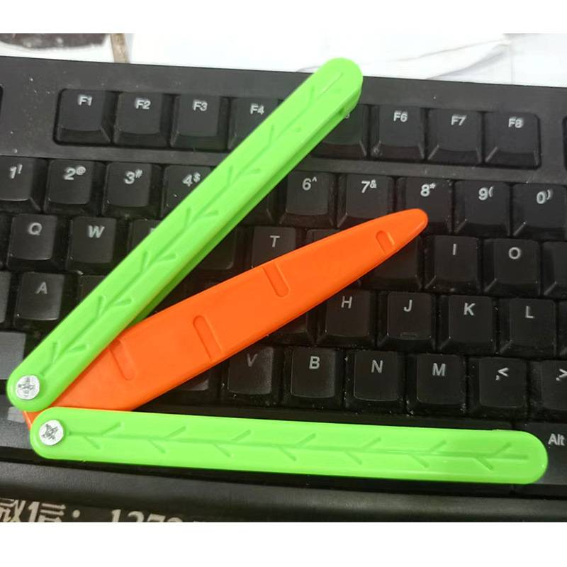 Foldable Butterfly Radish Knife Anxiety Stress Relief Toy 5