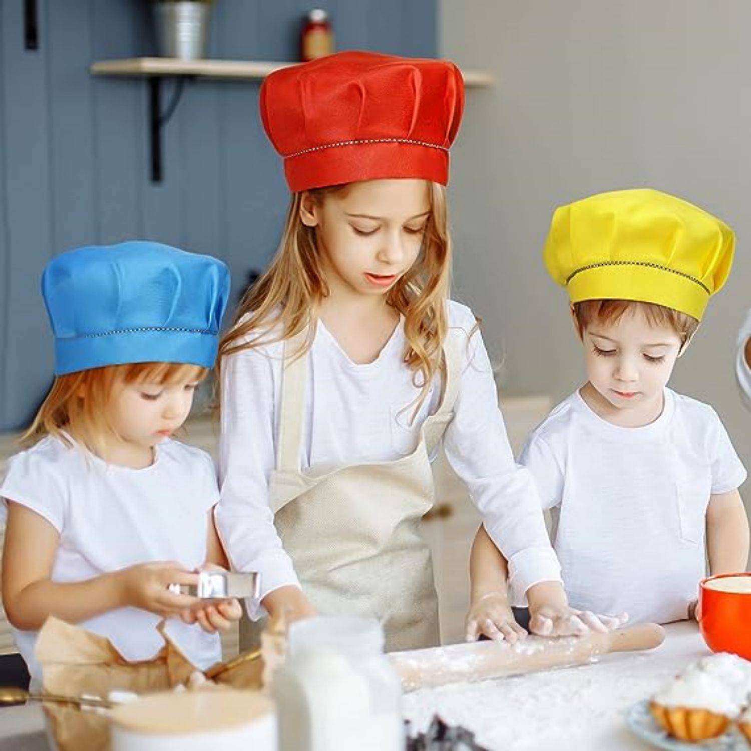 Adjustable Elastic Toddler Kids Chef Hat Cap 3