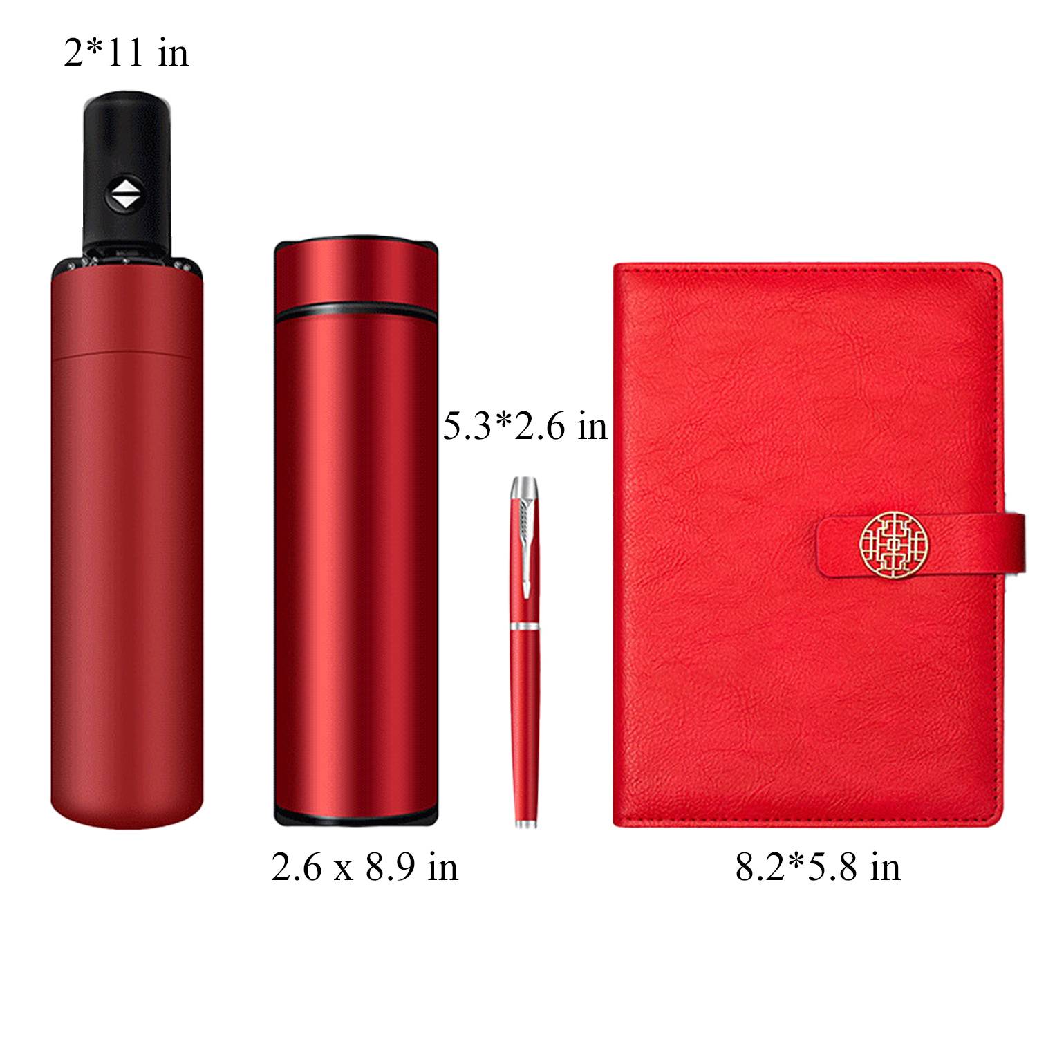 4PCS Notebook Tumbler Umbrella Pen Executive Gift Set 6