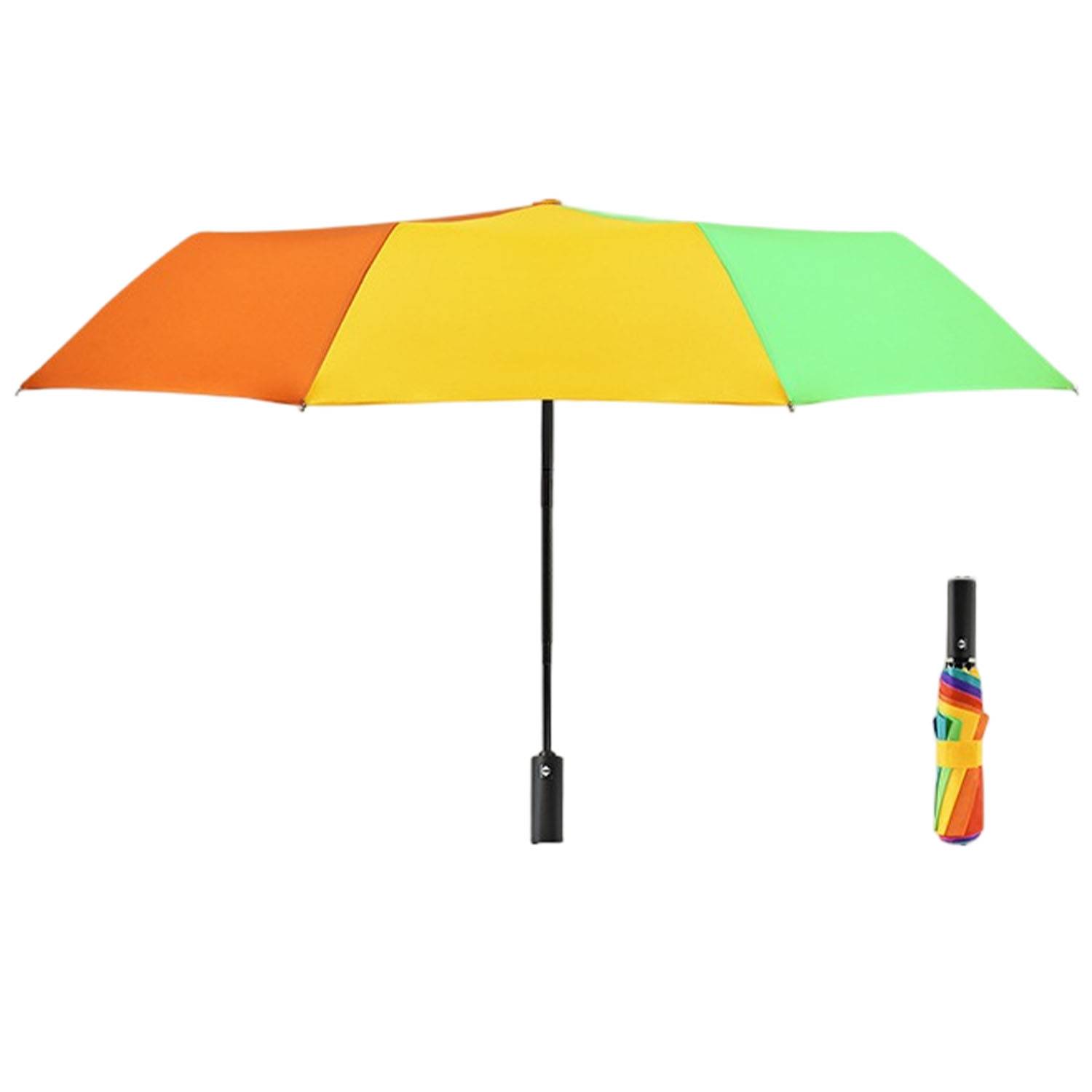 Automatic Windproof Folding Rainbow Umbrella 5
