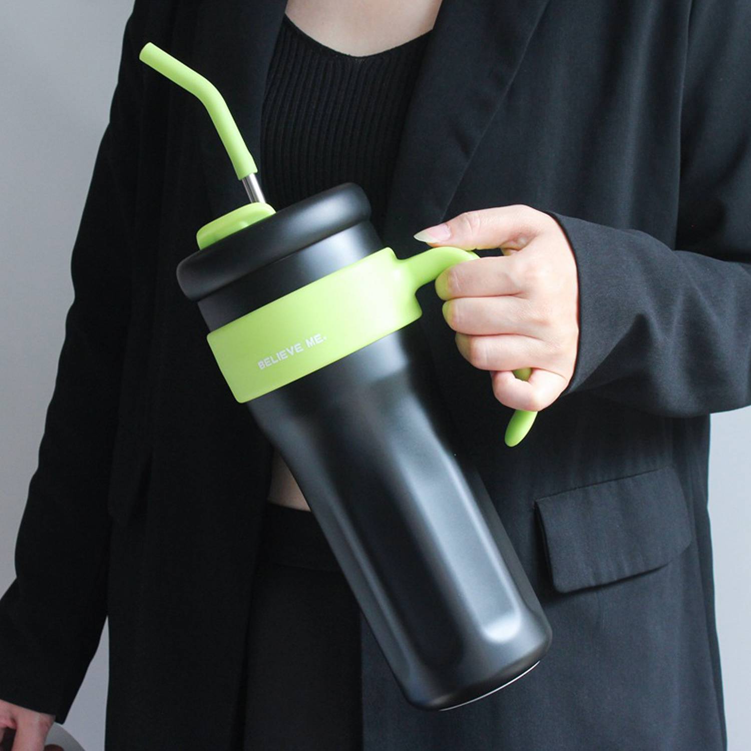 44 OZ Large Capacity Insulated Straw Water Bottle 5