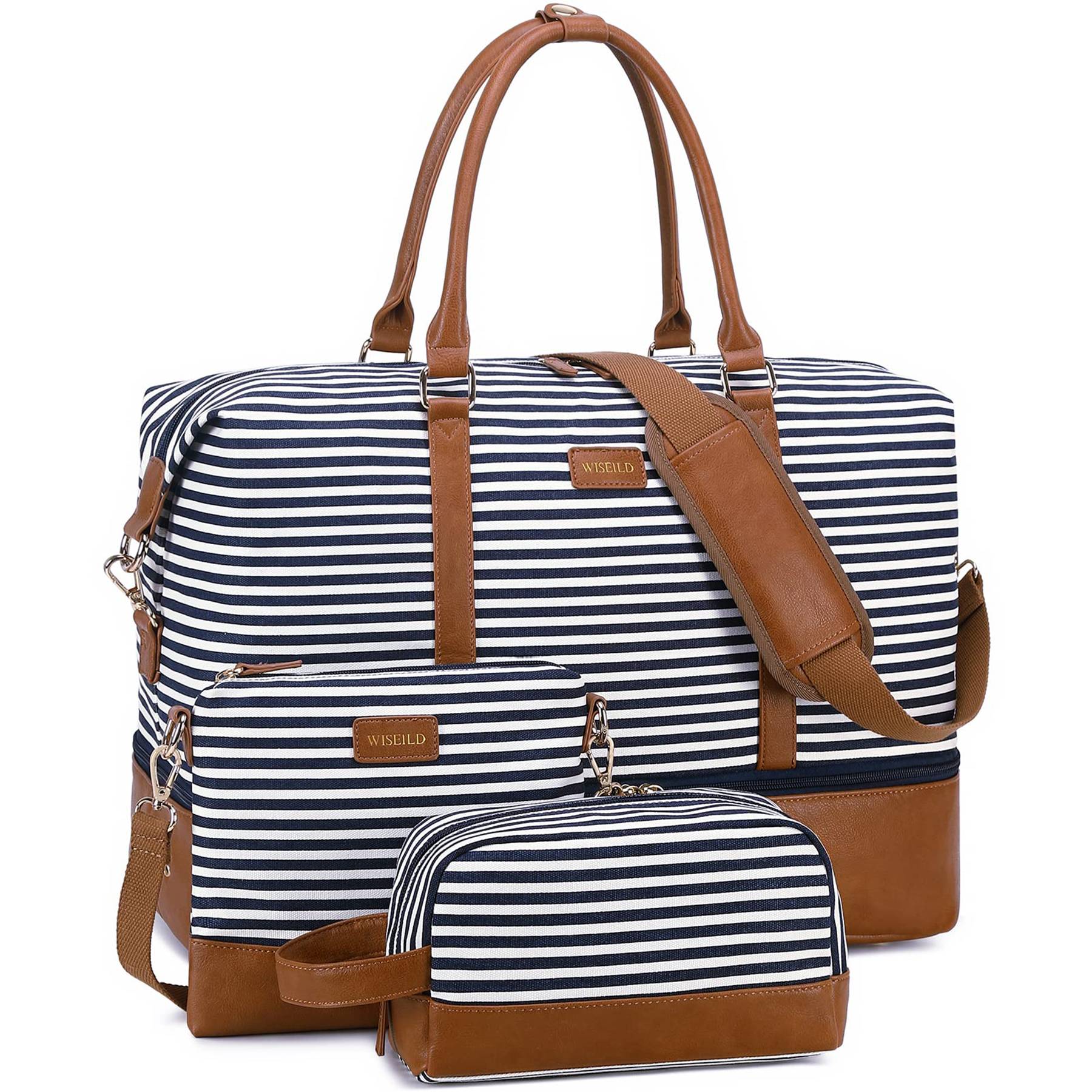 3in1 Polyester Travel Duffle Bag Set with Shoe Compartment 5