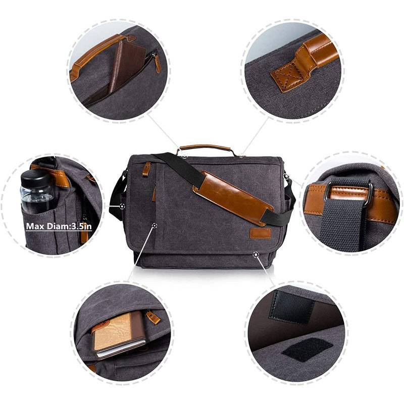 OXford Laptop 17-17.3 Inch ater-resistant Canvas Bag 4