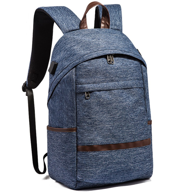 Anti-Theft Lightweight Casual Canvas Laptop Backpack 5
