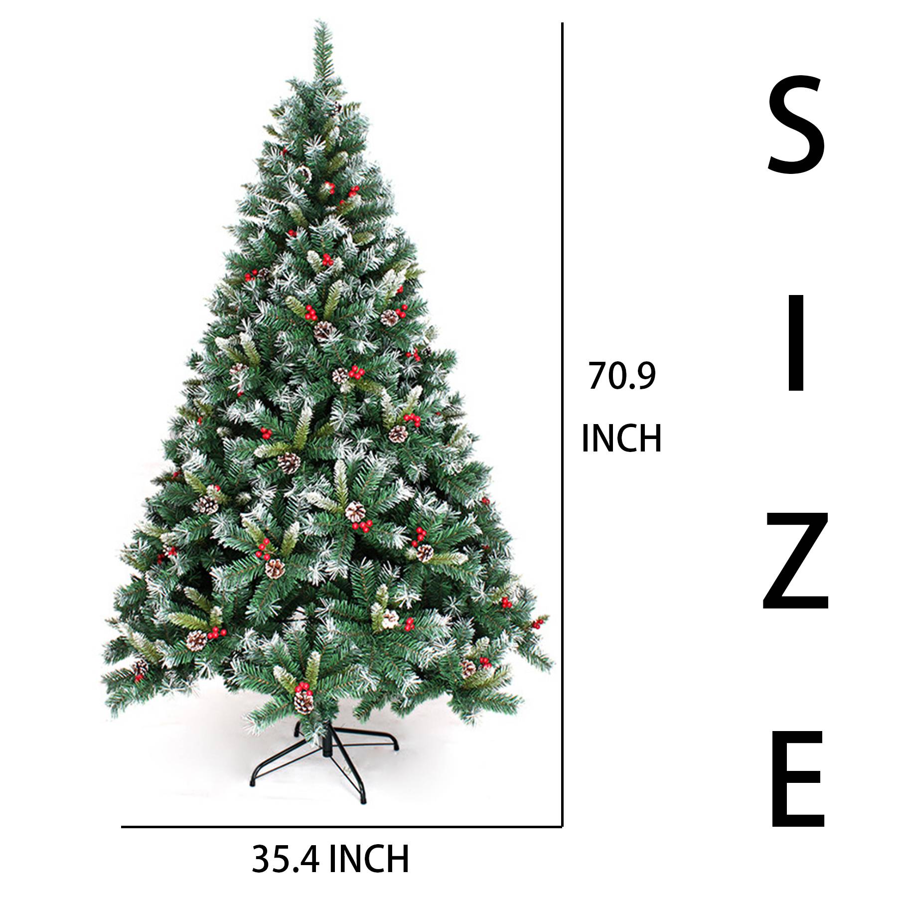 Pvc Red fruit pine cone rattan Christmas tree 4