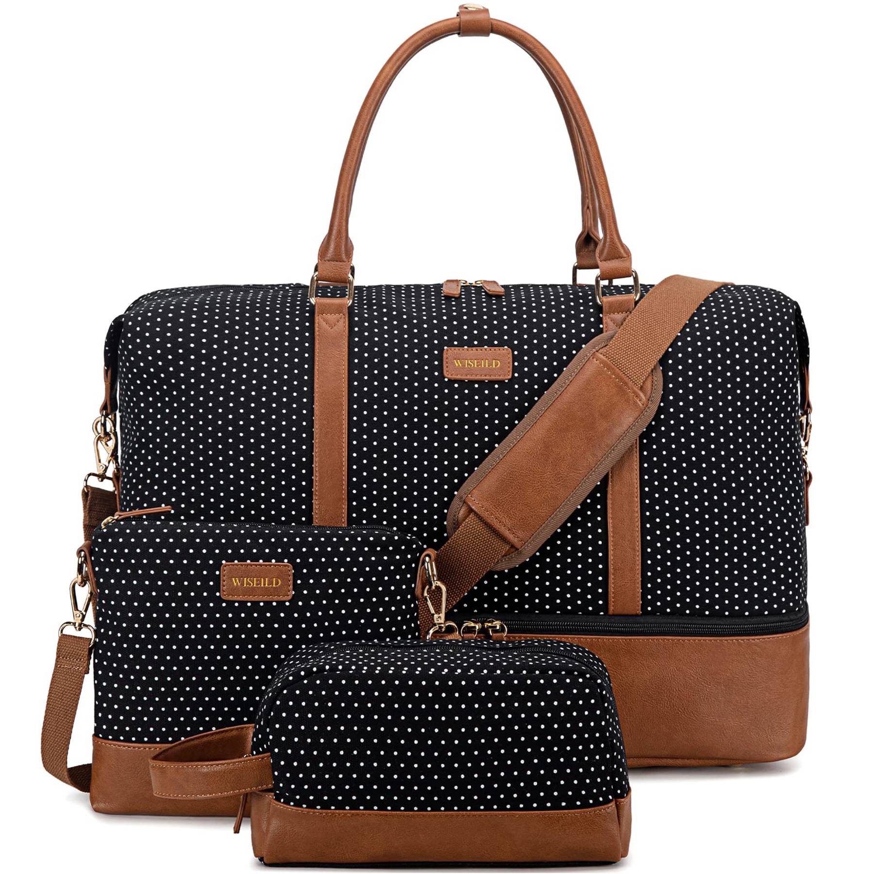 3in1 Polyester Travel Duffle Bag Set with Shoe Compartment 7