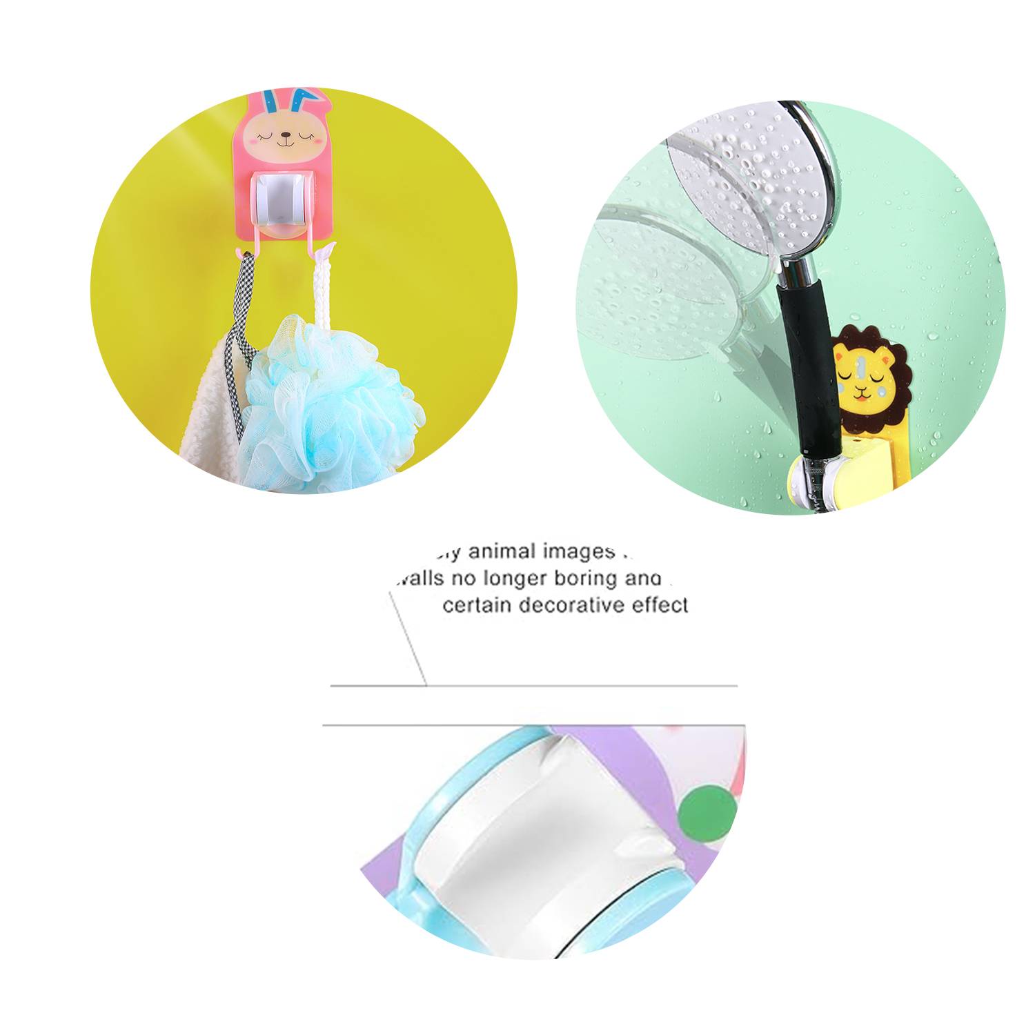 Adjustable Shower Head Holder Cartoon Fox Punch 1