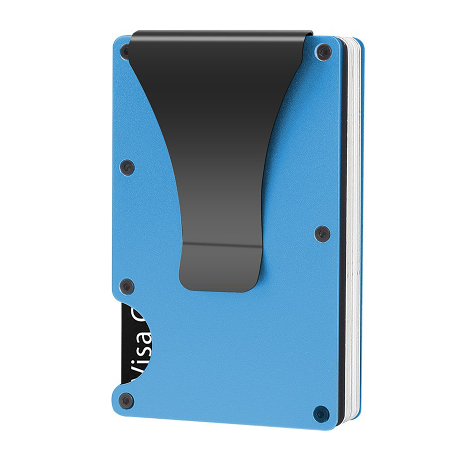 Slim Metal Wallet with Money clip 5