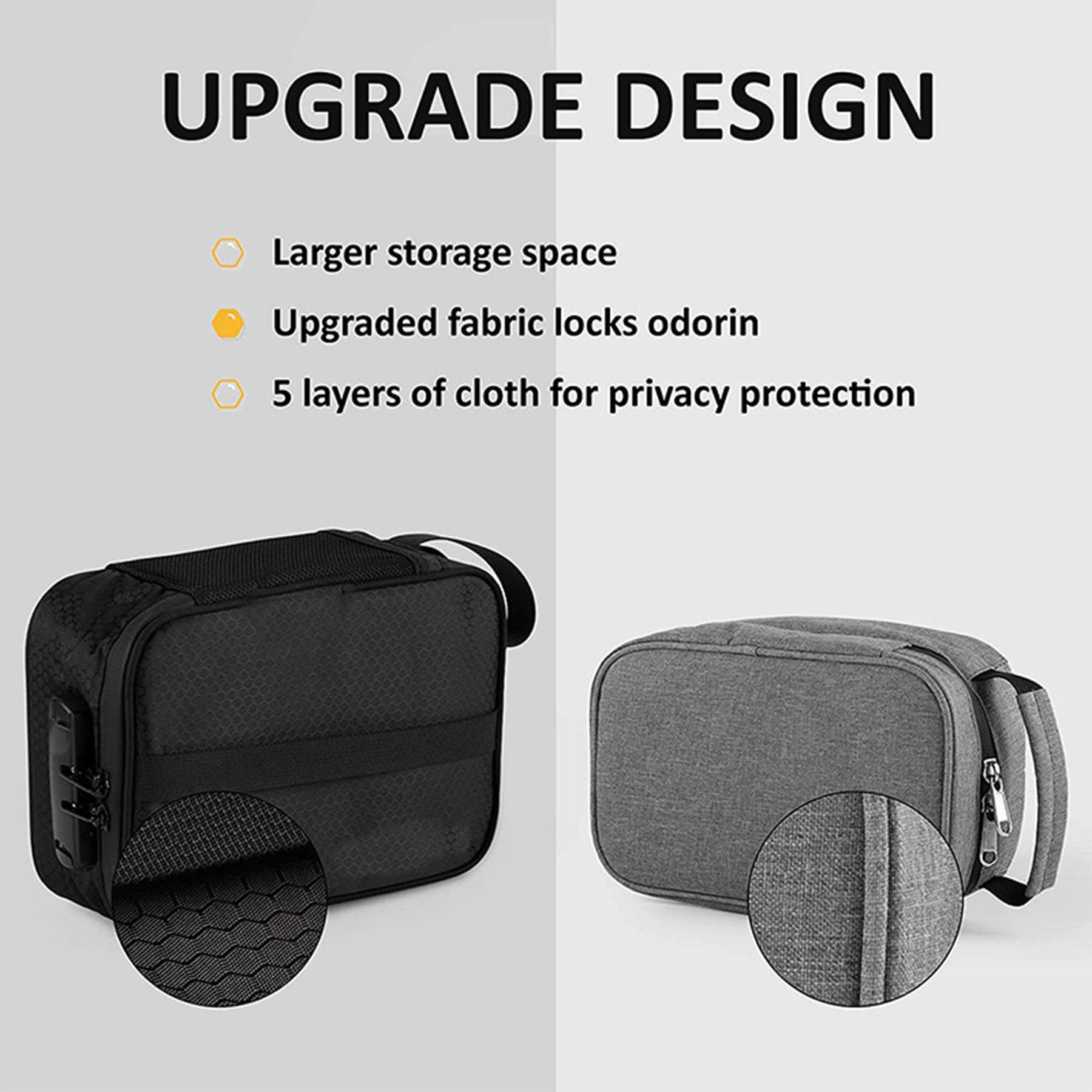 Nylon Portable travel odor-proof storage bag 3