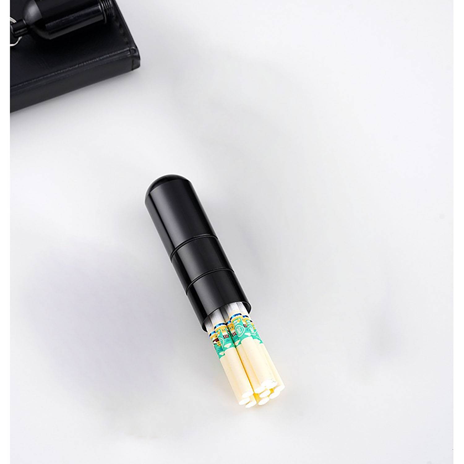 Portable Metal Cigarette Tube Holder w/ Carabiner 5