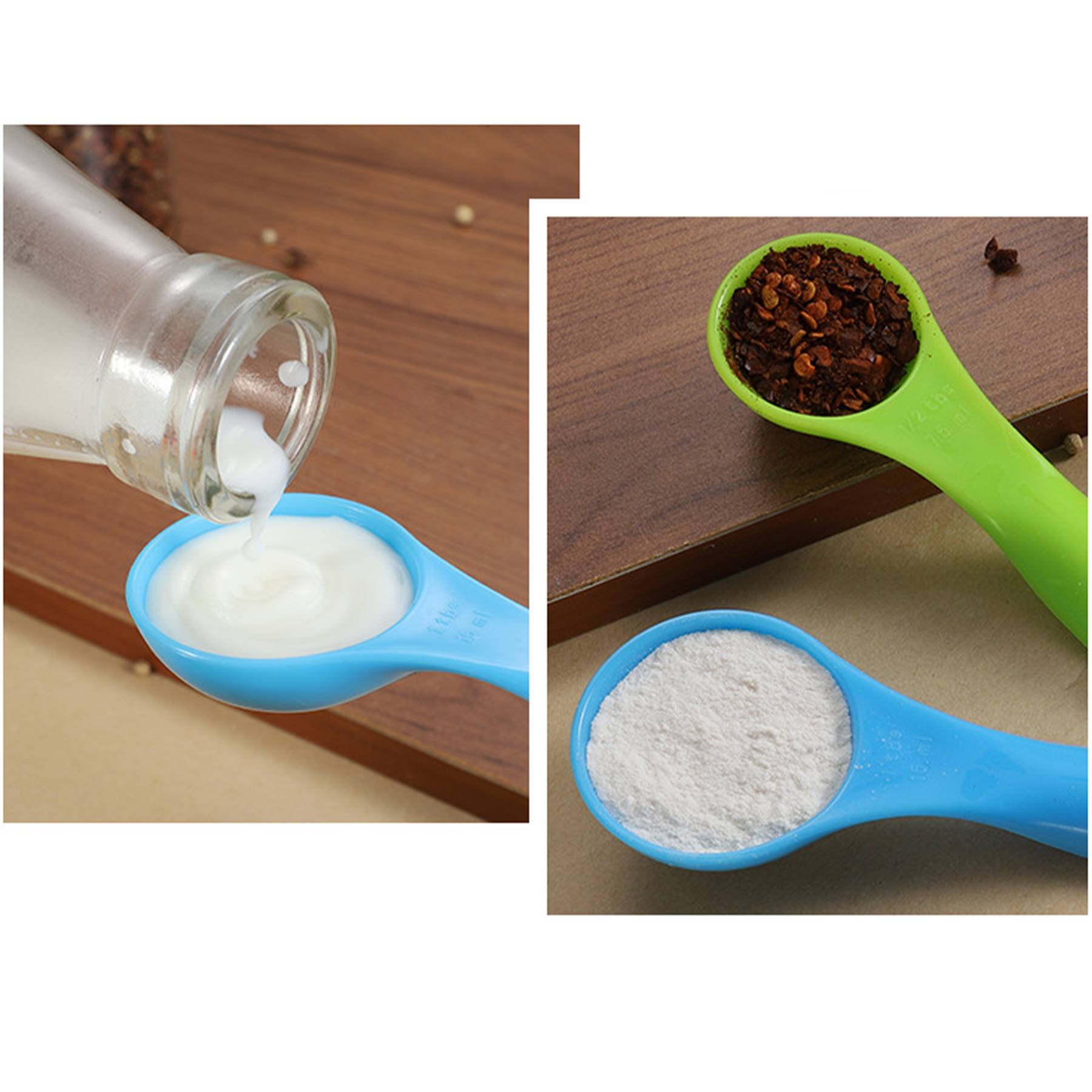 Colorful Measuring Plastic Spoons 4-Piece Set 6