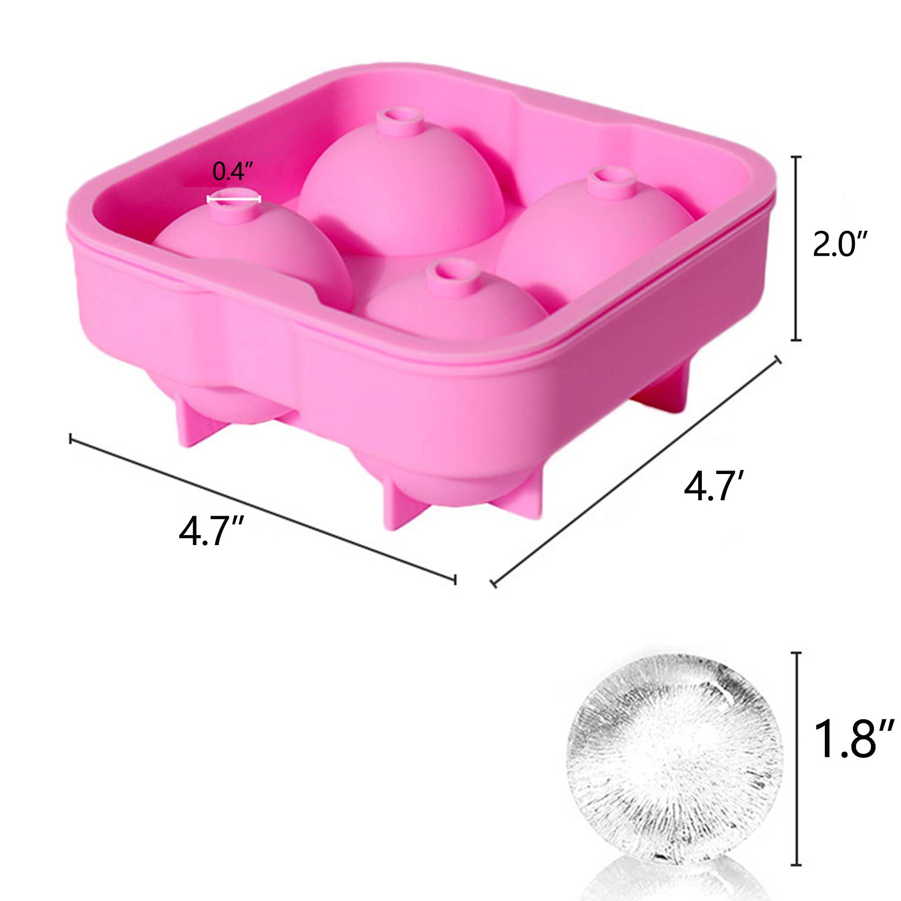 Silicone Round Ice Cube Tray 2