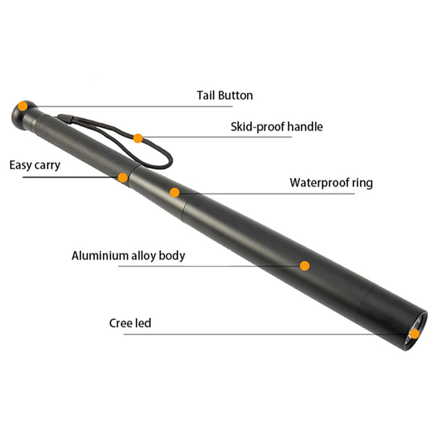 Multi Functional Self-Defense Baseball Bat Flashlight 3