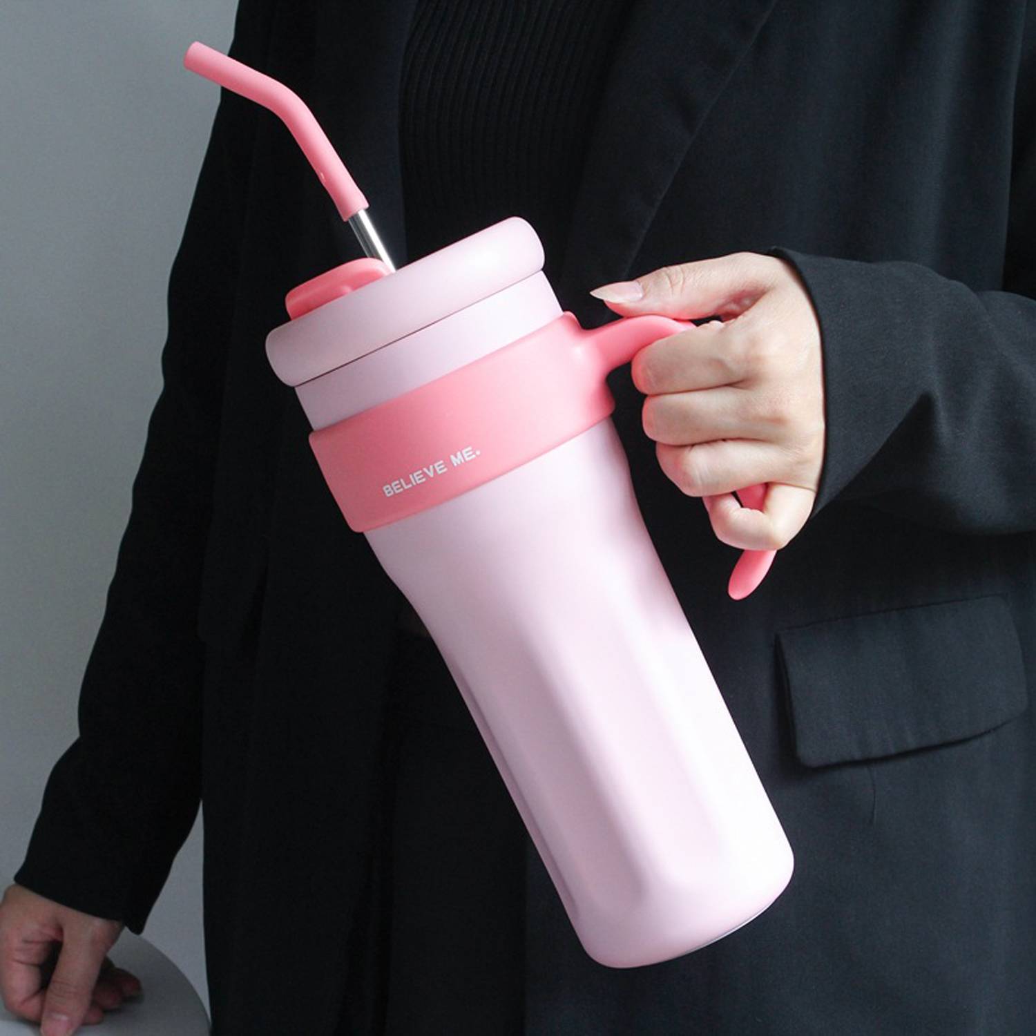 44 OZ Large Capacity Insulated Straw Water Bottle 4