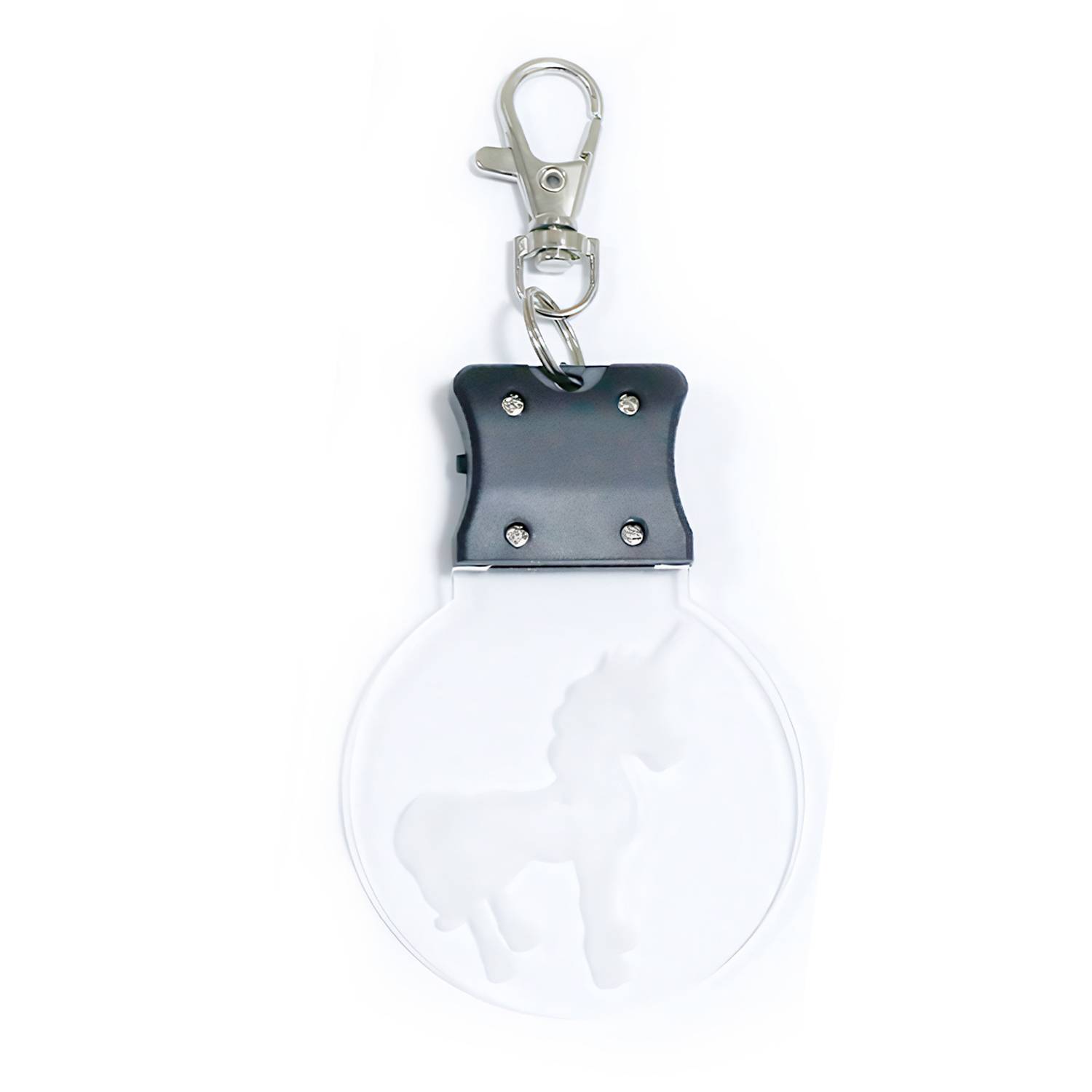 LED Glow Acrylic Circle Keychain 2