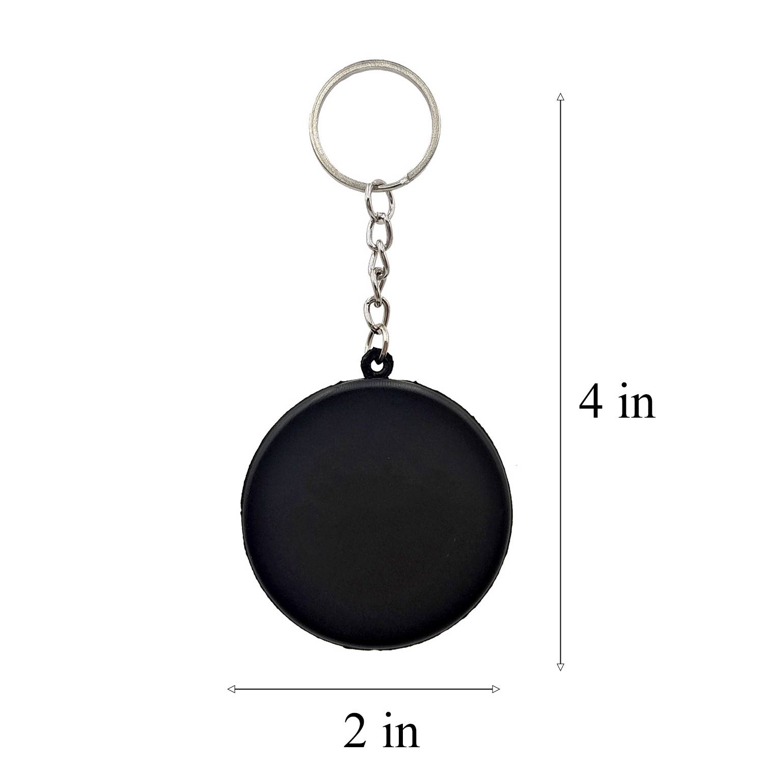 PU Hockey Puck Stress Reliever Keychain 2