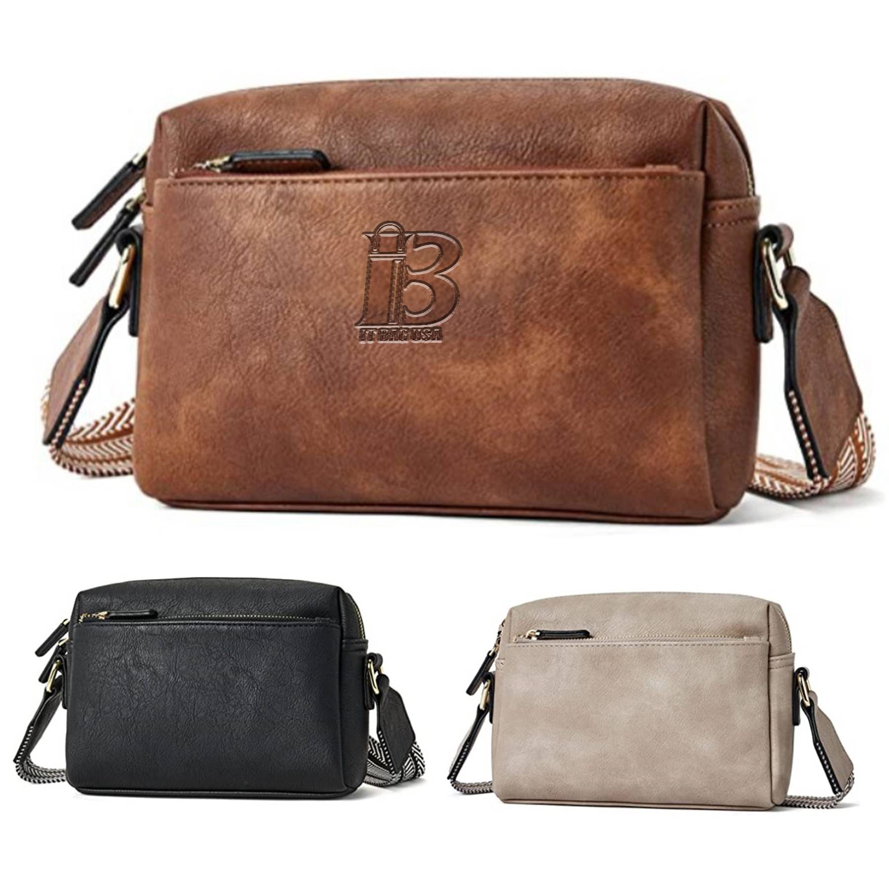 PU small colored shoulder strap crossbody bag
