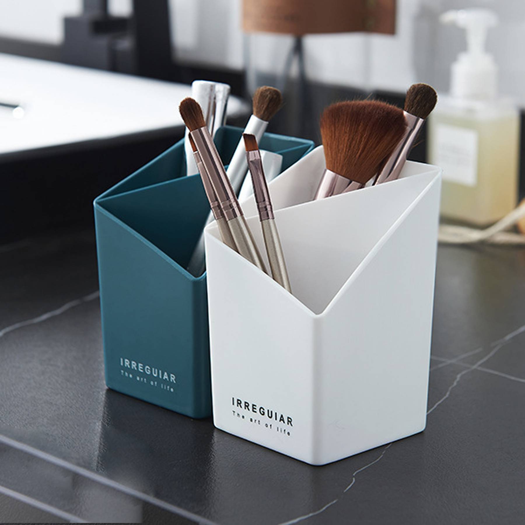 Plastic Multi-function Compartment Pen Holder Storage Box 4