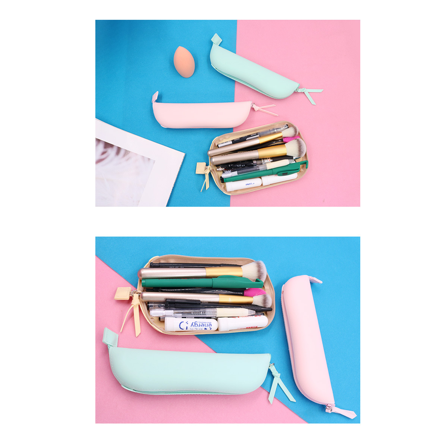 Silicone Organizing Cosmetics with Zipper 4