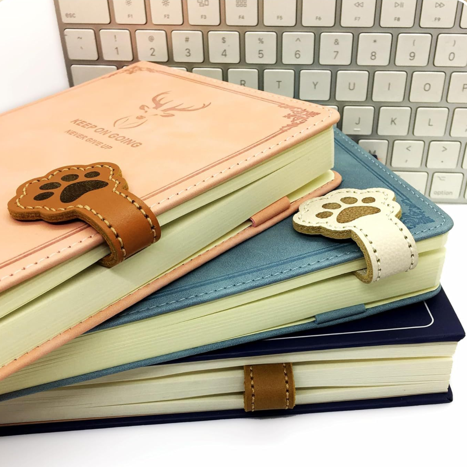 PU Leather Dog Paw Magnetic Bookmark 3